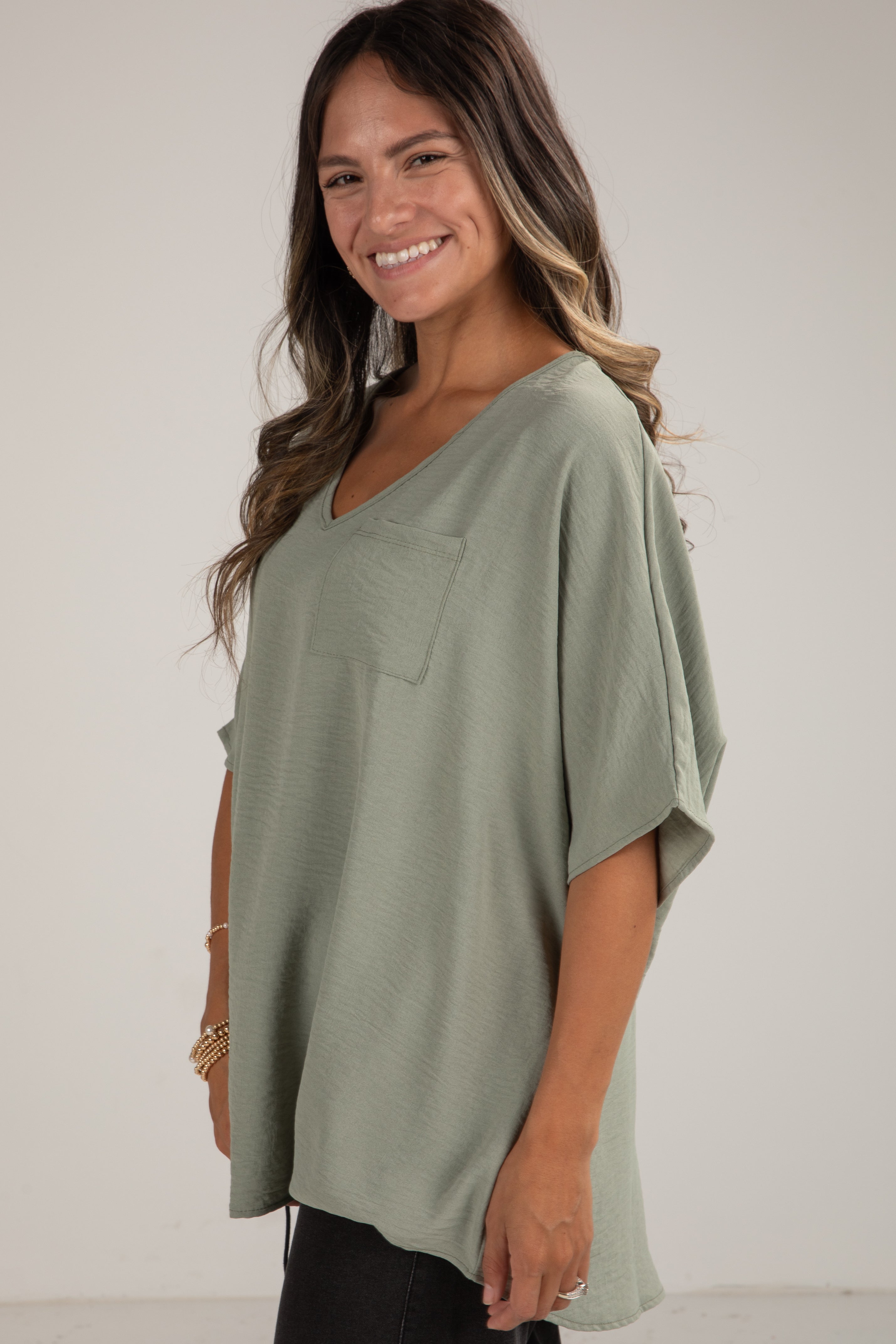 FINAL SALE - Keep It Cool Oversized Blouse - DU DEAL