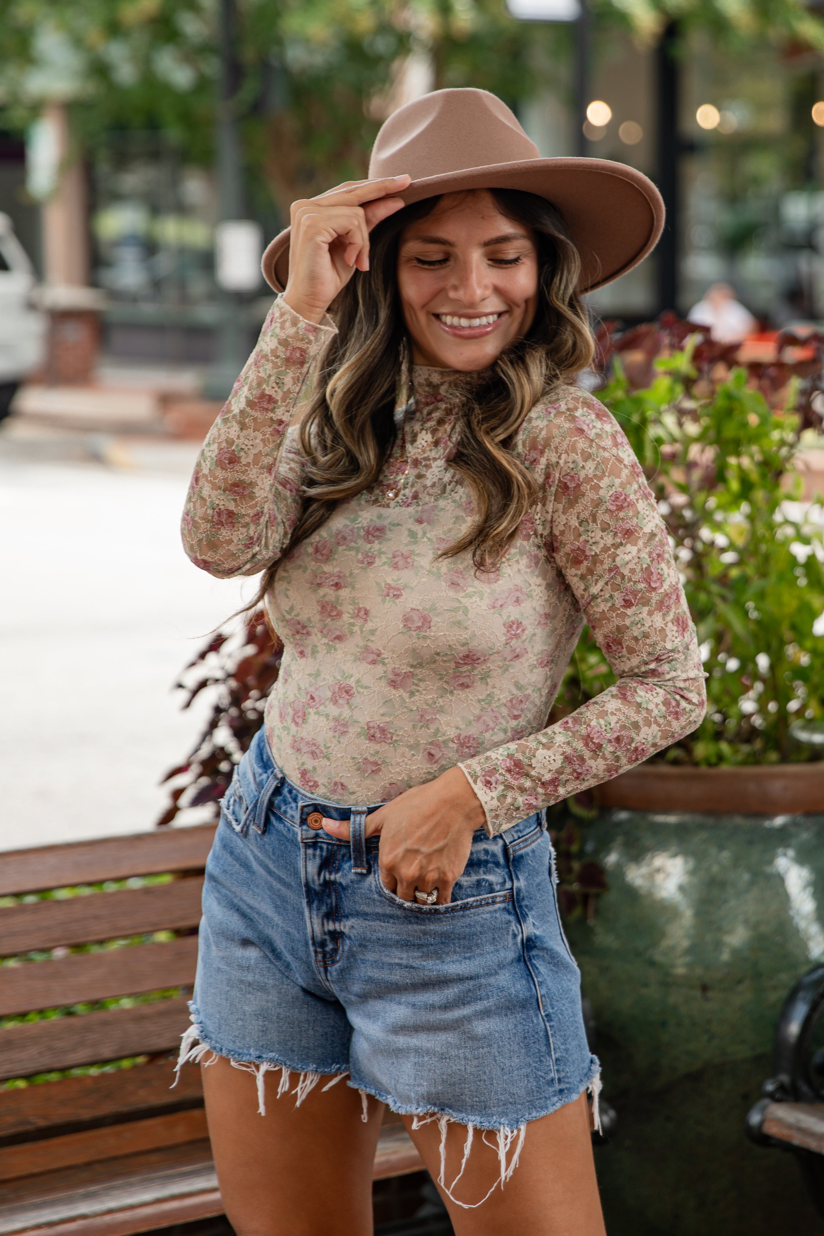 FINAL SALE - Freshly Picked Floral Mesh Lace Top - DU DEAL