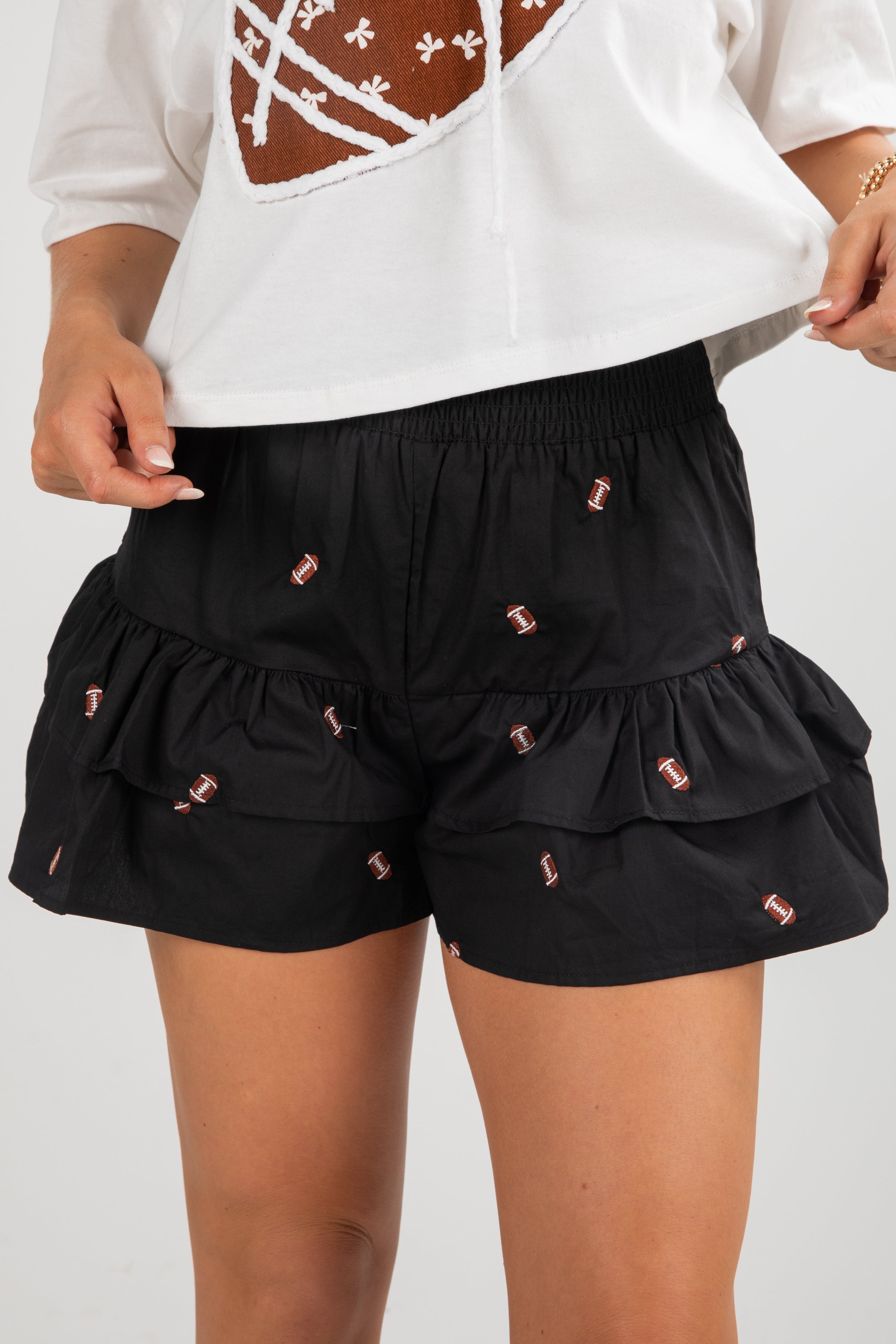FINAL SALE - Fourth Quarter Football Tiered Shorts
