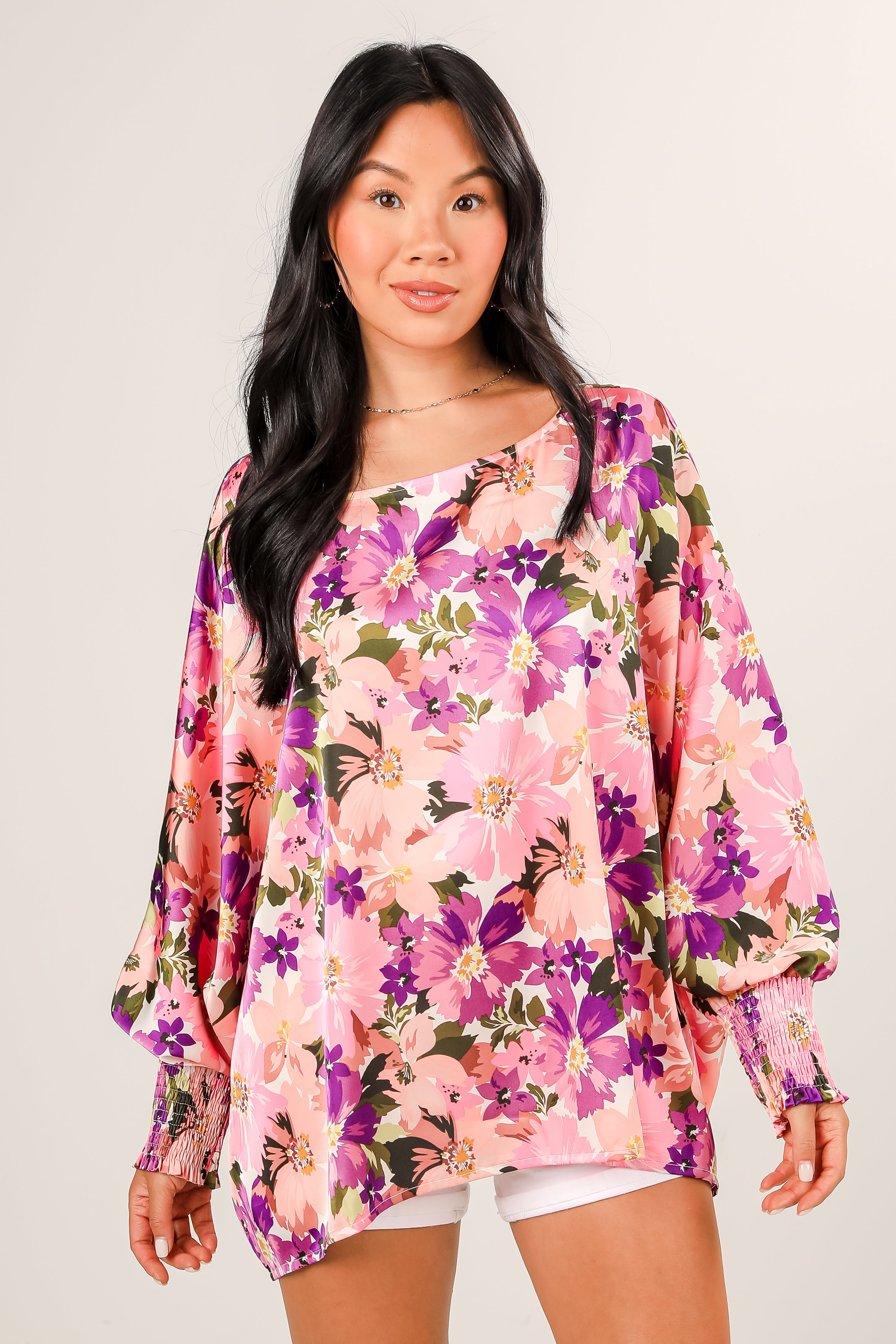 FINAL SALE - Extravagant Moment Pink Floral Blouse