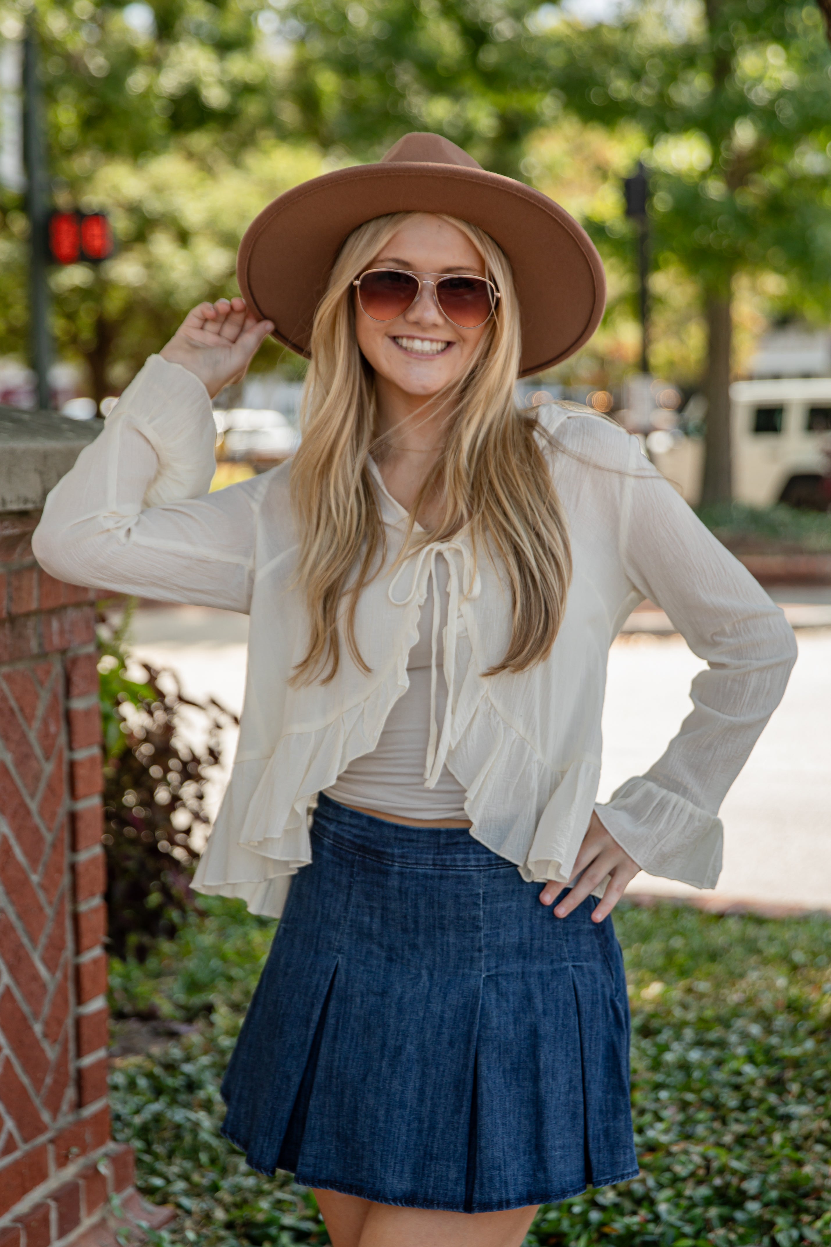 FINAL SALE - Do It Over Again Cream Tie Front Blouse