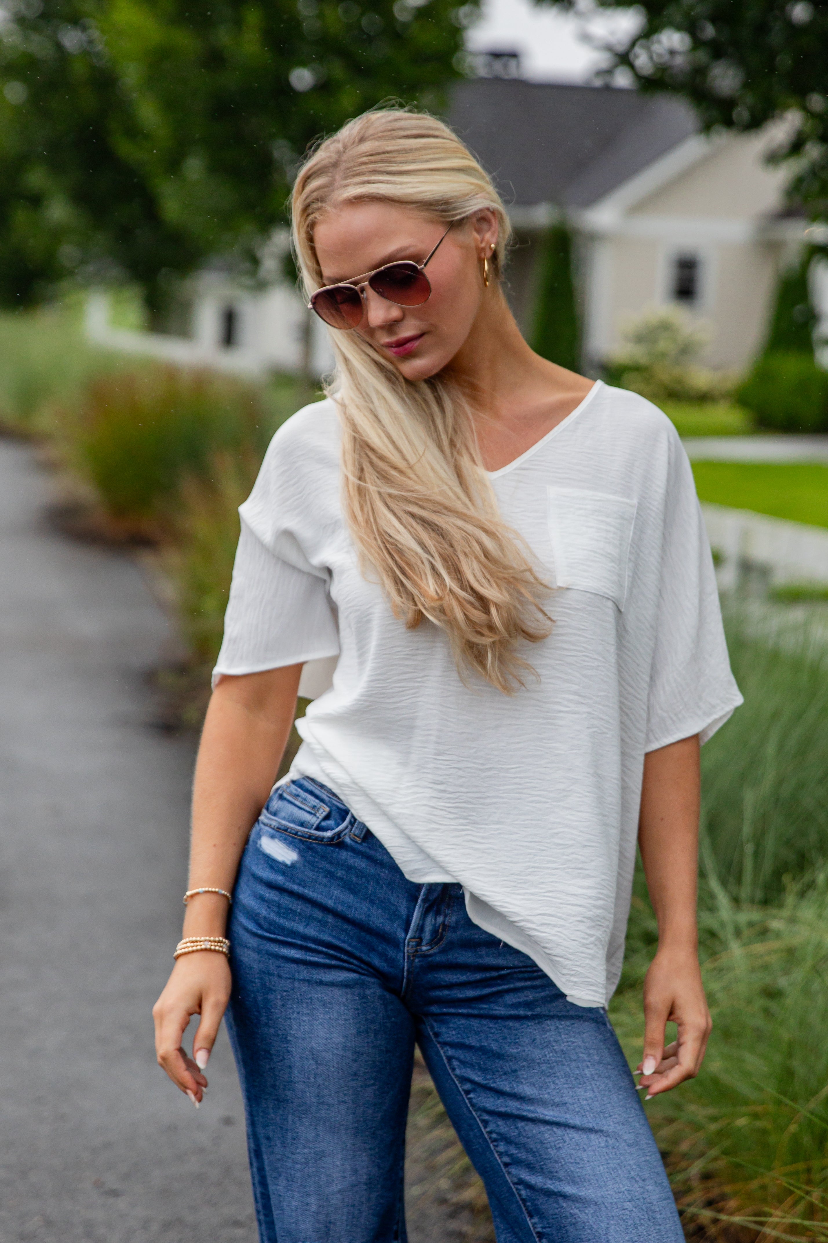 FINAL SALE - Keep It Cool Oversized Blouse - DU DEAL