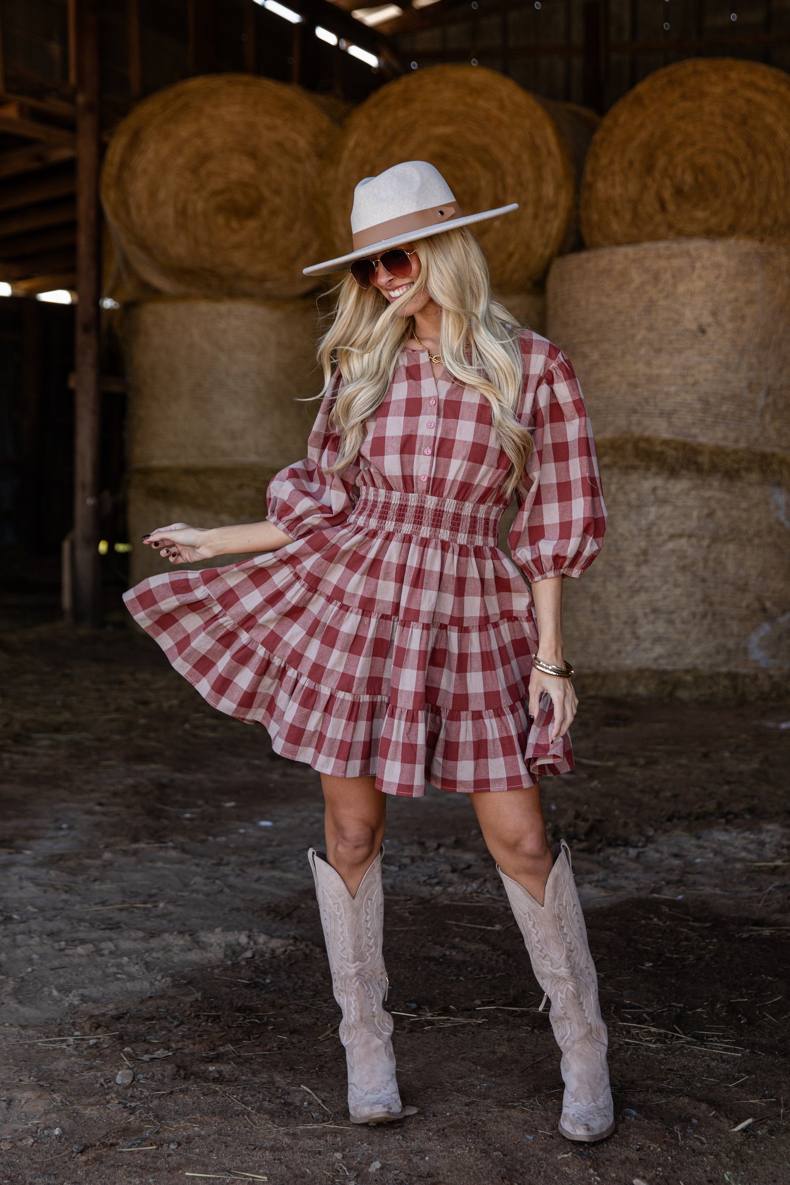 FINAL SALE - Don't Think Twice Plaid Mini Dress