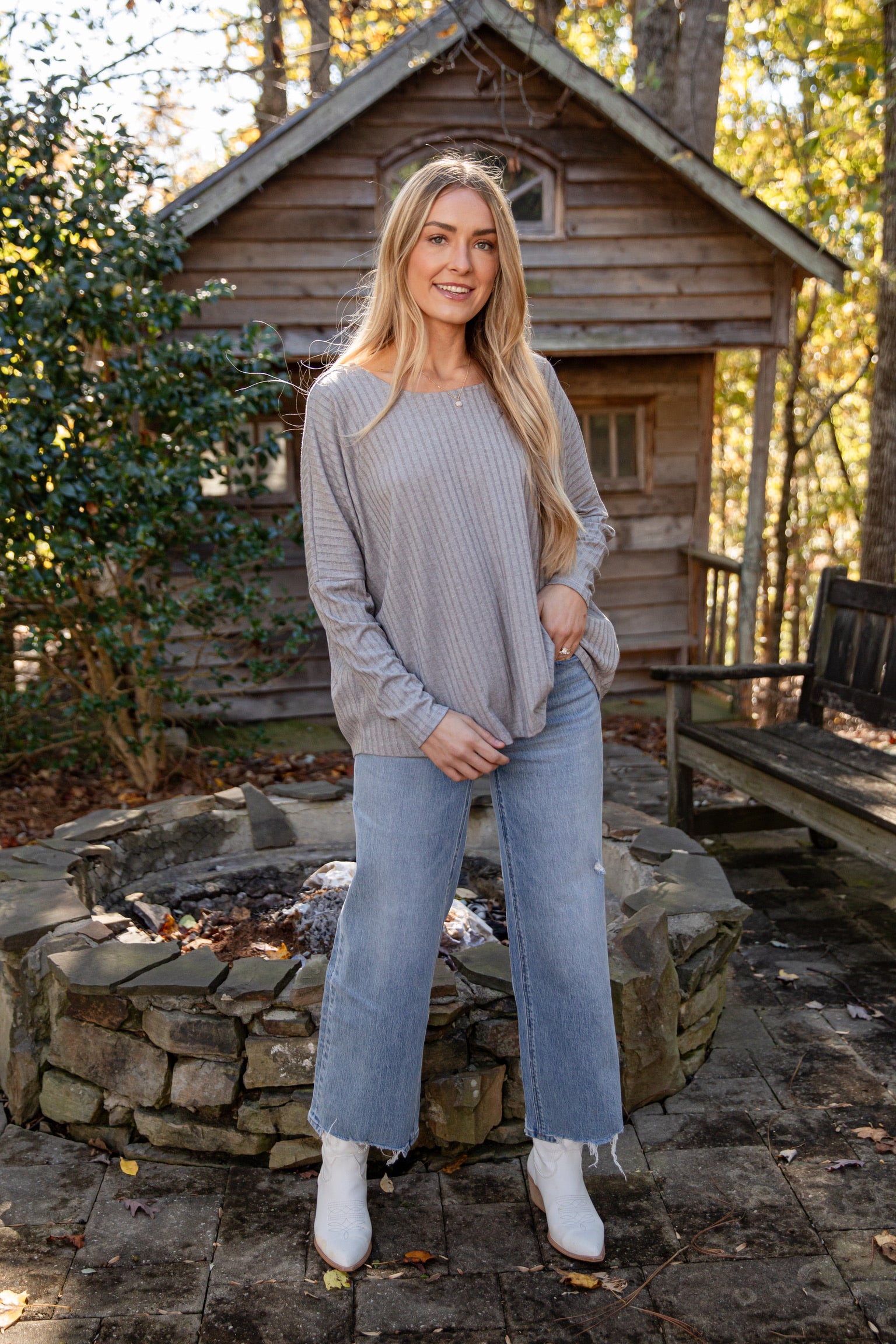 FINAL SALE - Believe In You Ribbed Knit Open Back Top - DU DEAL