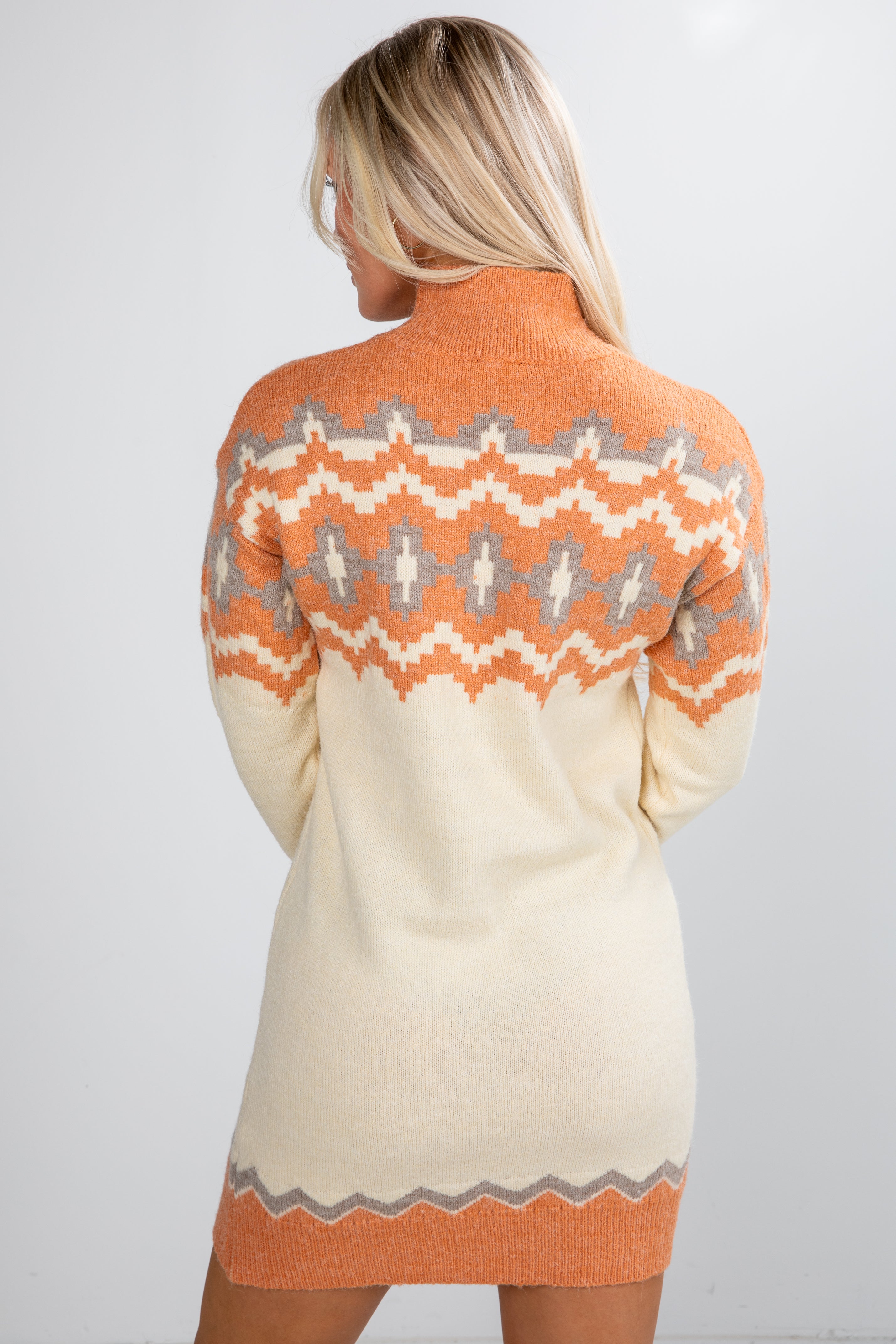 FINAL SALE - Get To Know You Cream Sweater Dress