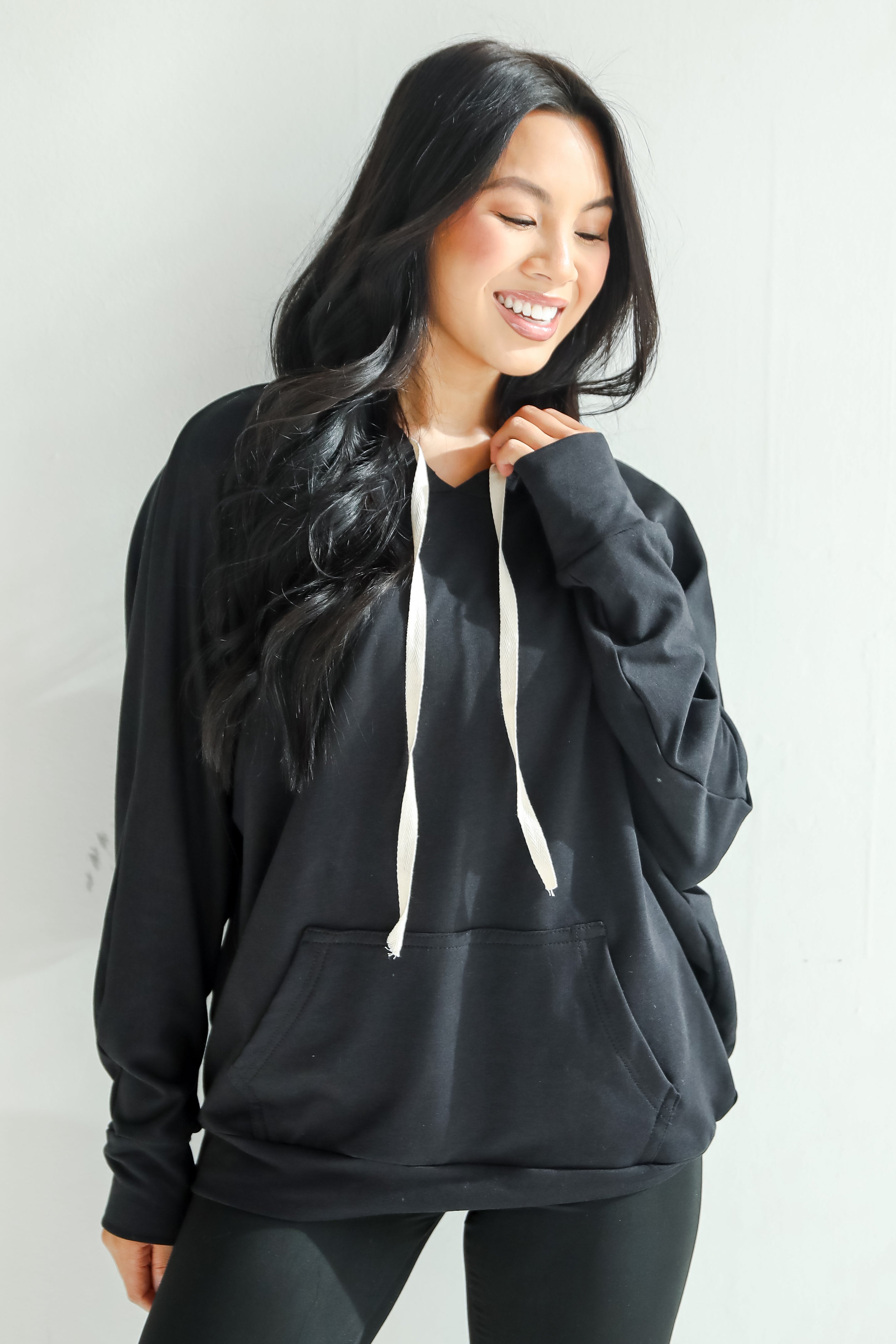 FINAL SALE - Blissful Beginnings Black Hooded Top