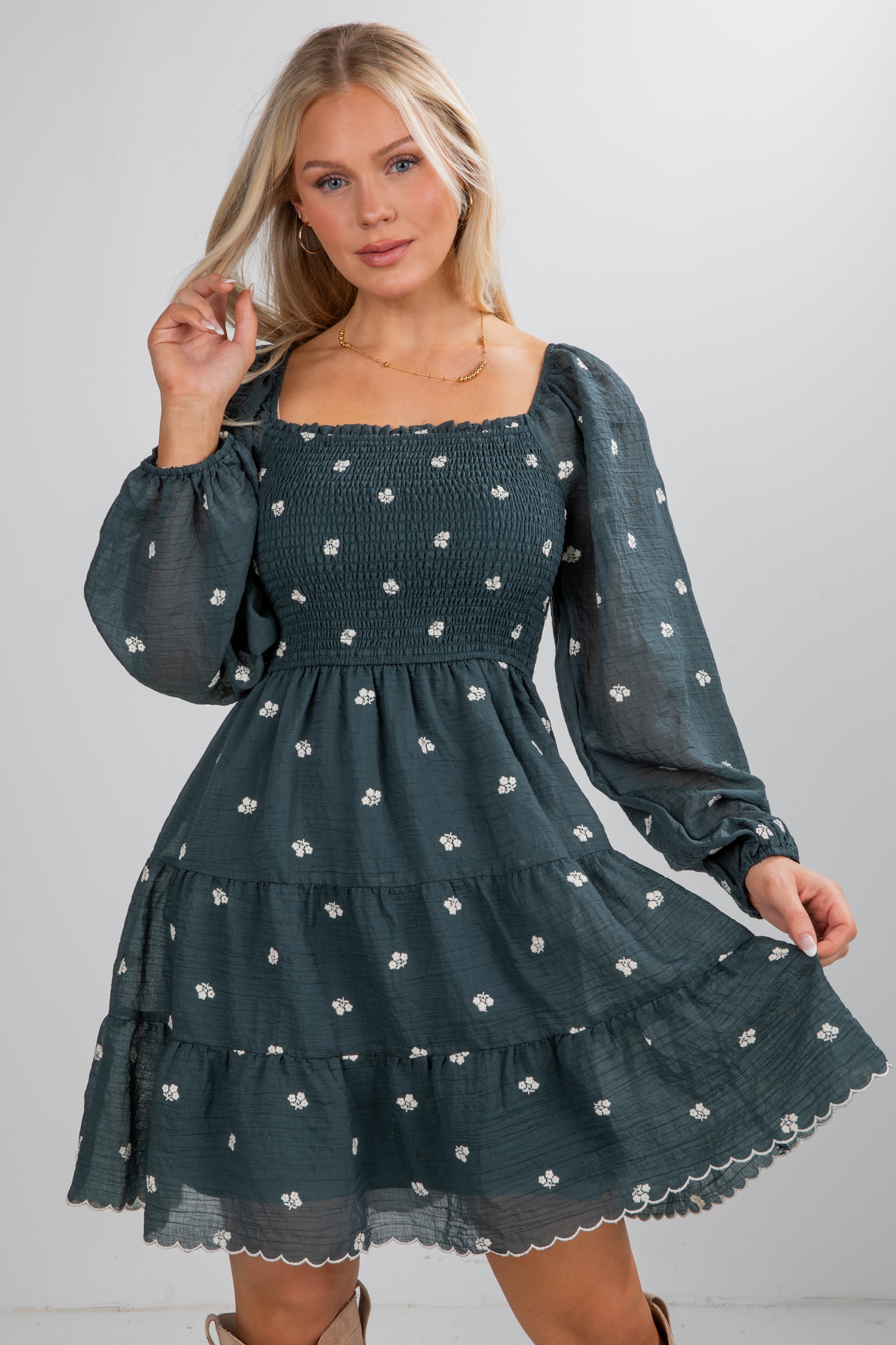 FINAL SALE - Forever Sensational Floral Smocked Mini Dress