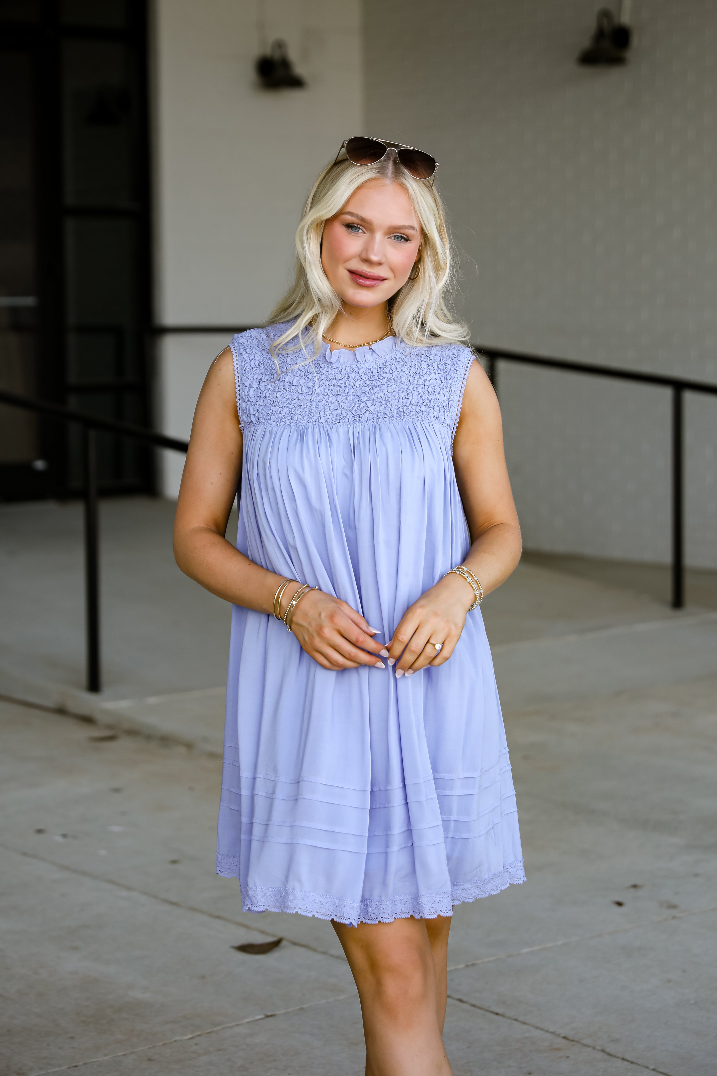 FINAL SALE - Something Sweet Lavender Mini Dress