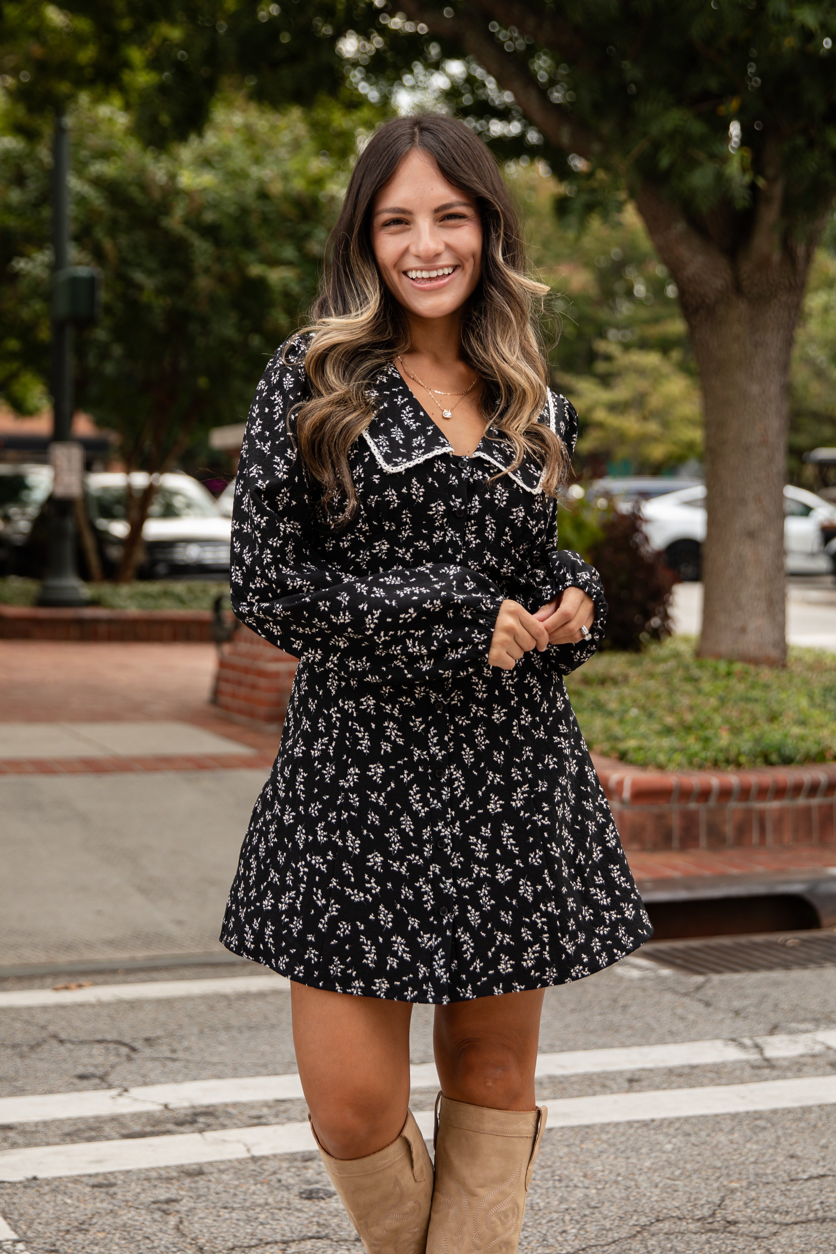 FINAL SALE - There's Something About It Black Floral Mini Dress