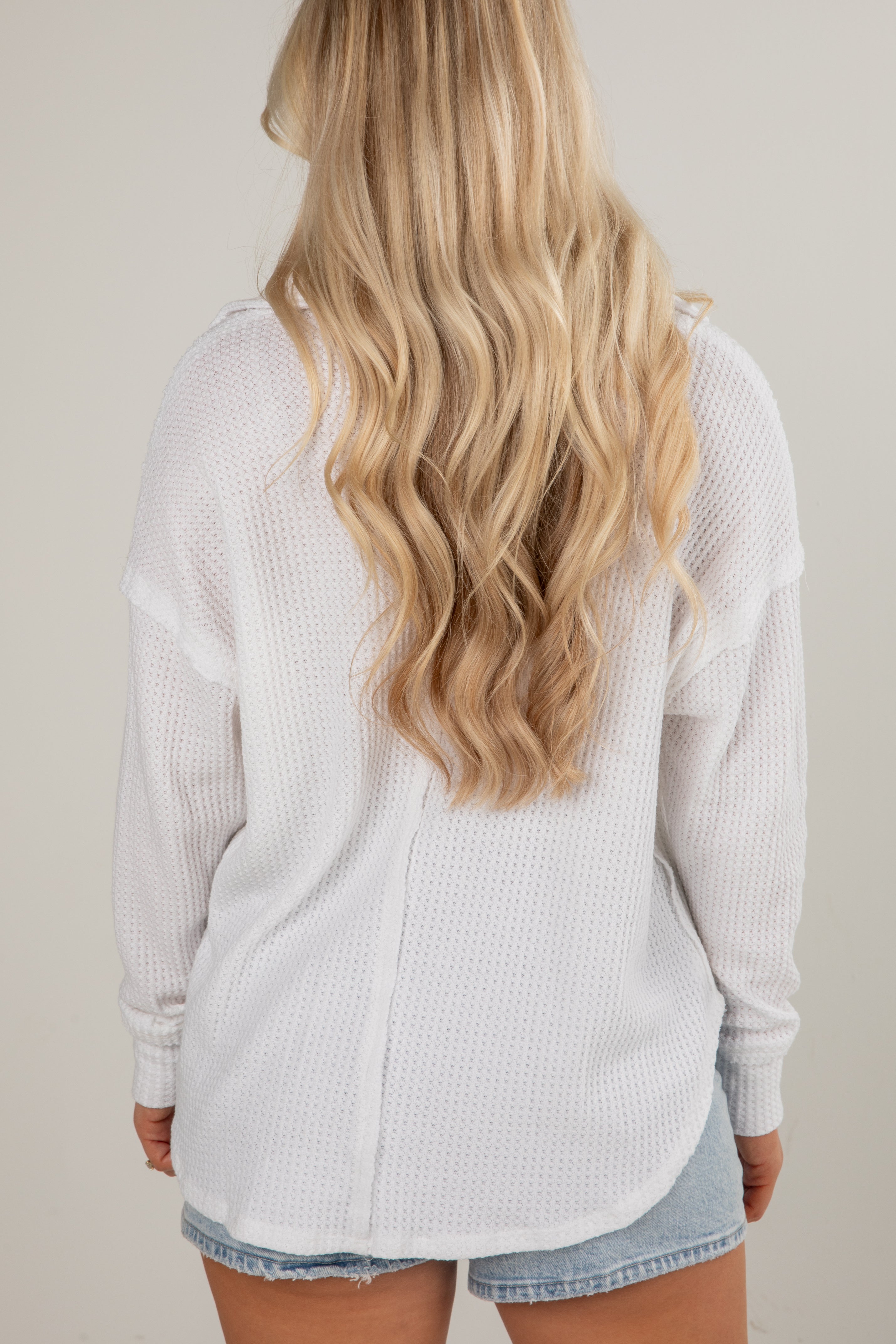 FINAL SALE - Casual Coziness Collared Waffle Knit Top