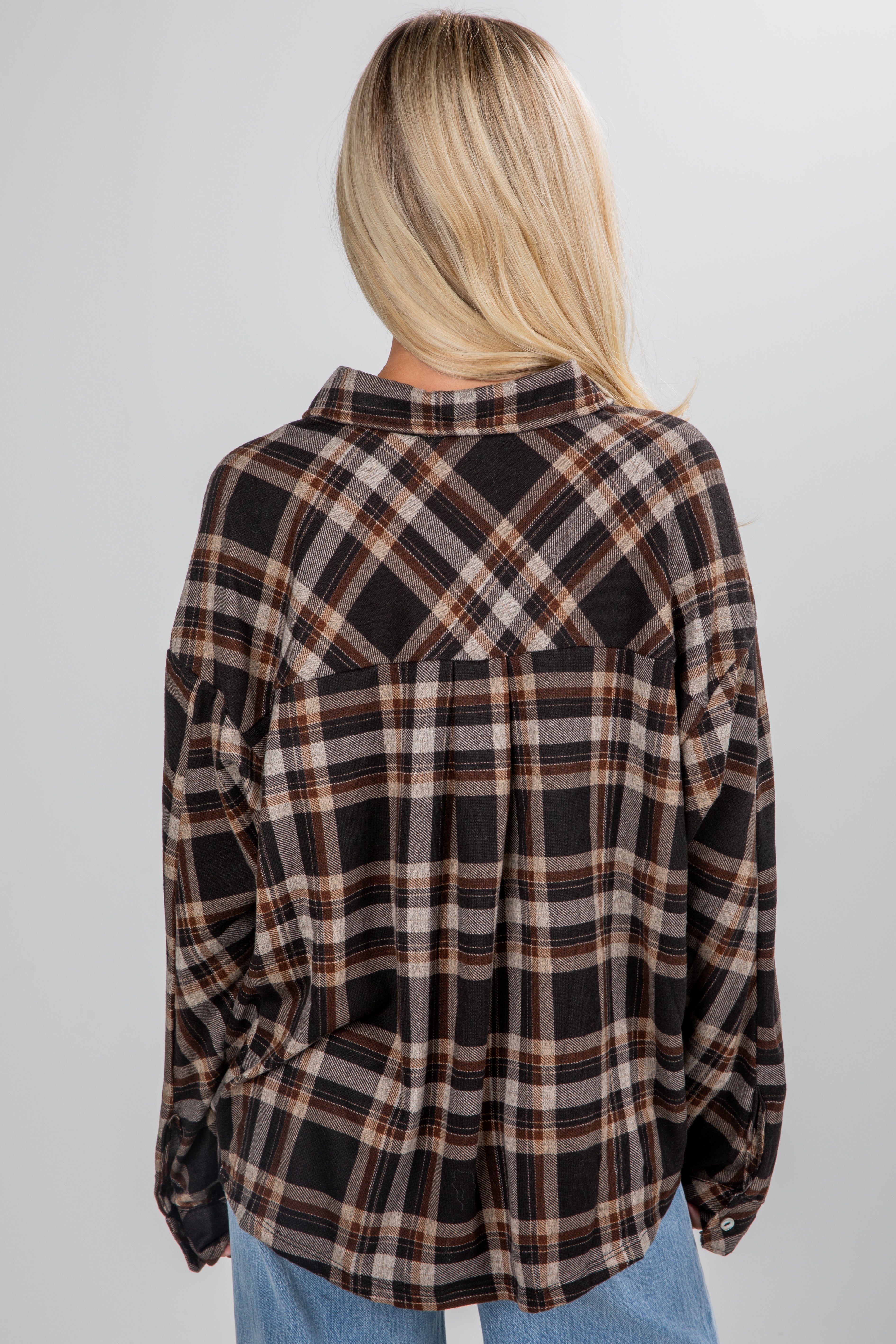FINAL SALE - Changing Leaves Brown Plaid Flannel