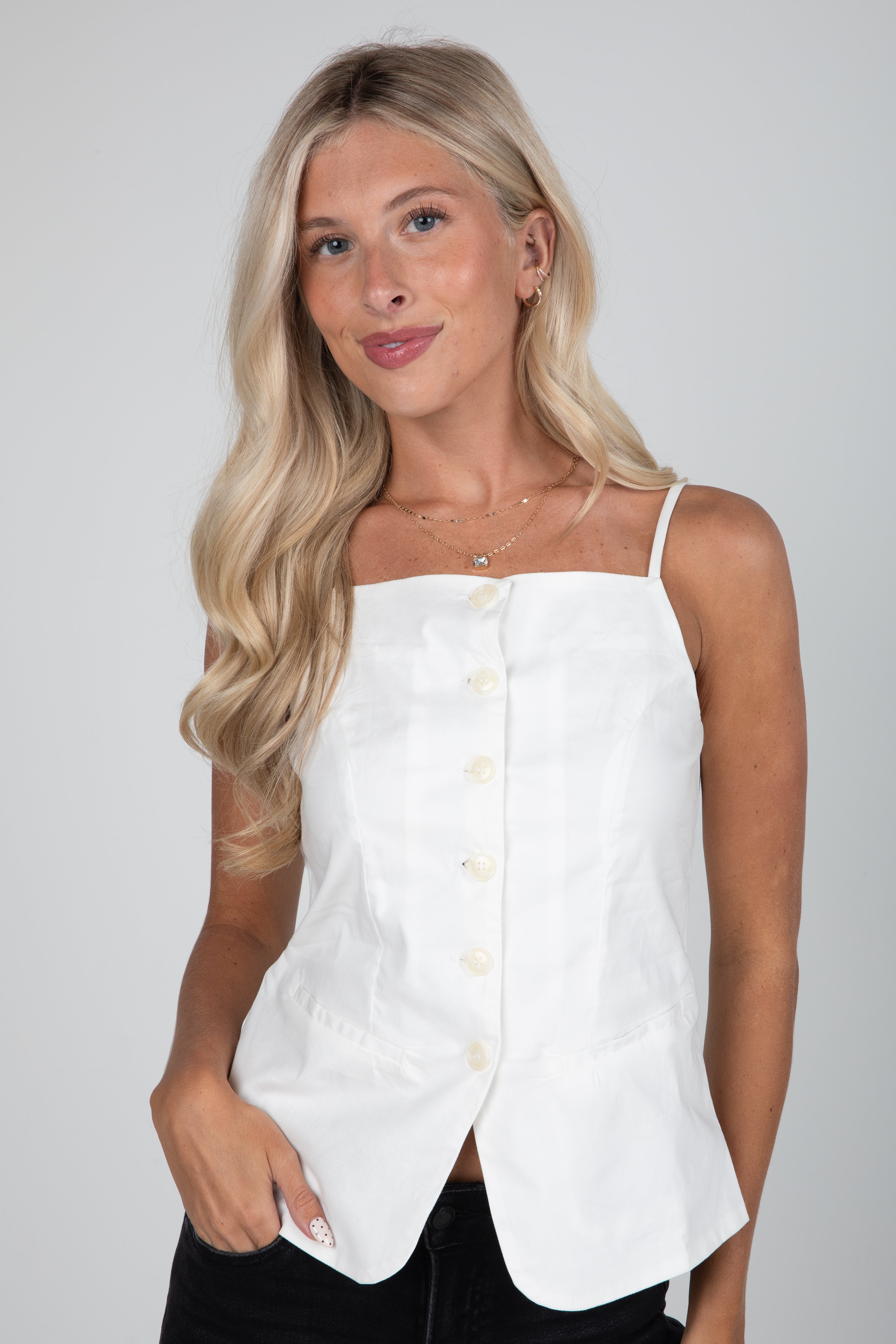 FINAL SALE - Own The Look Ivory Tank