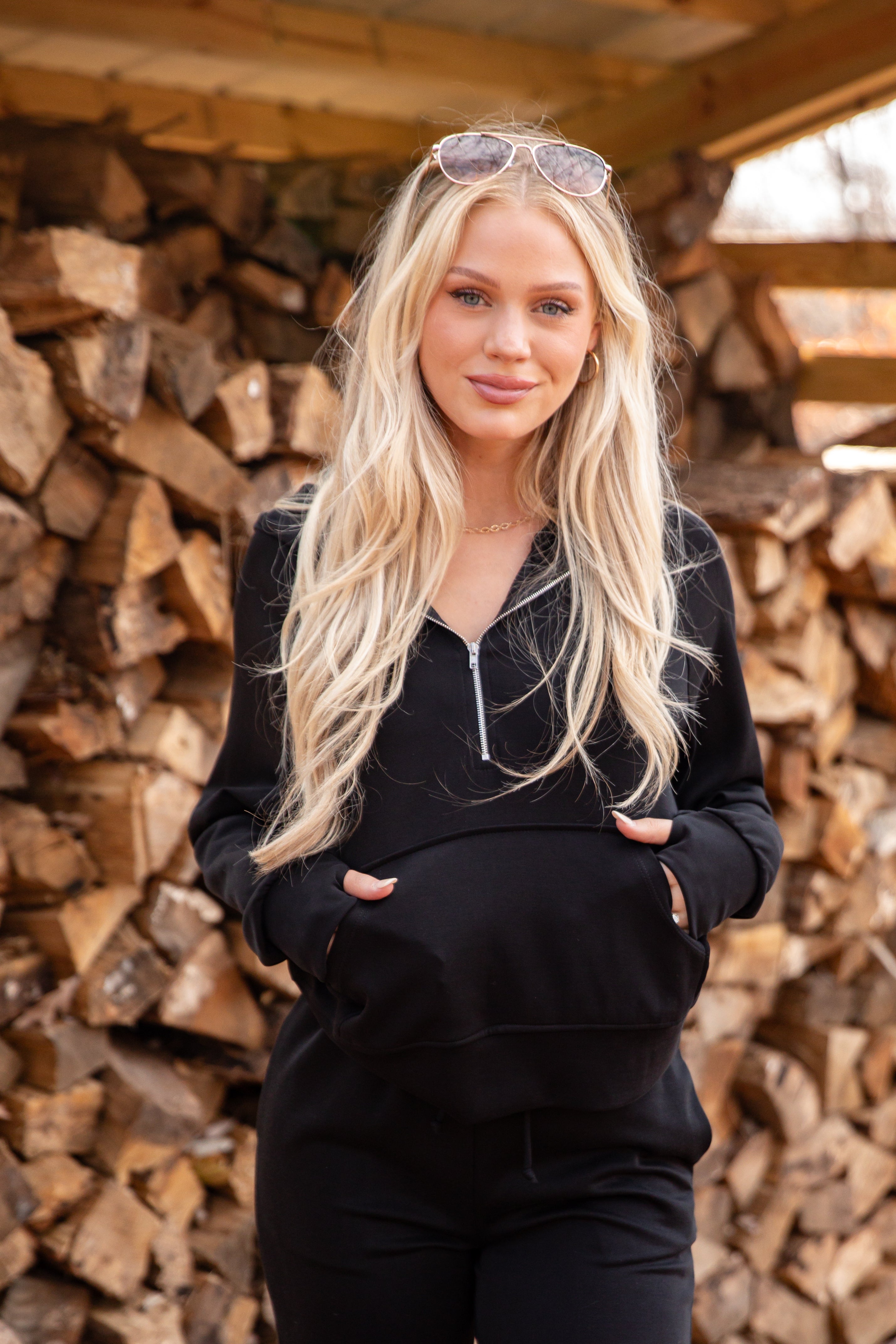 Ultra Air Soft Hooded Quarter Zip Pullover