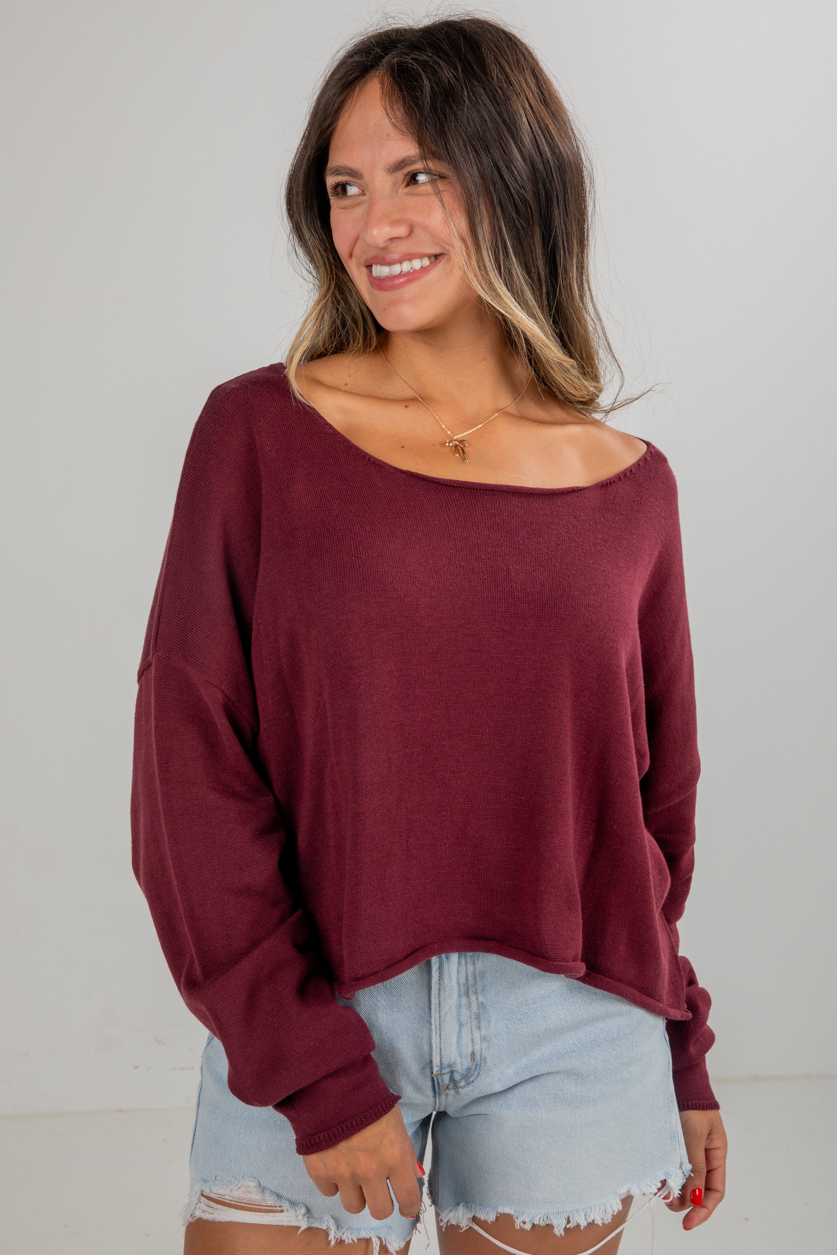 FINAL SALE - Chase The Feelings Lightweight Knit Top