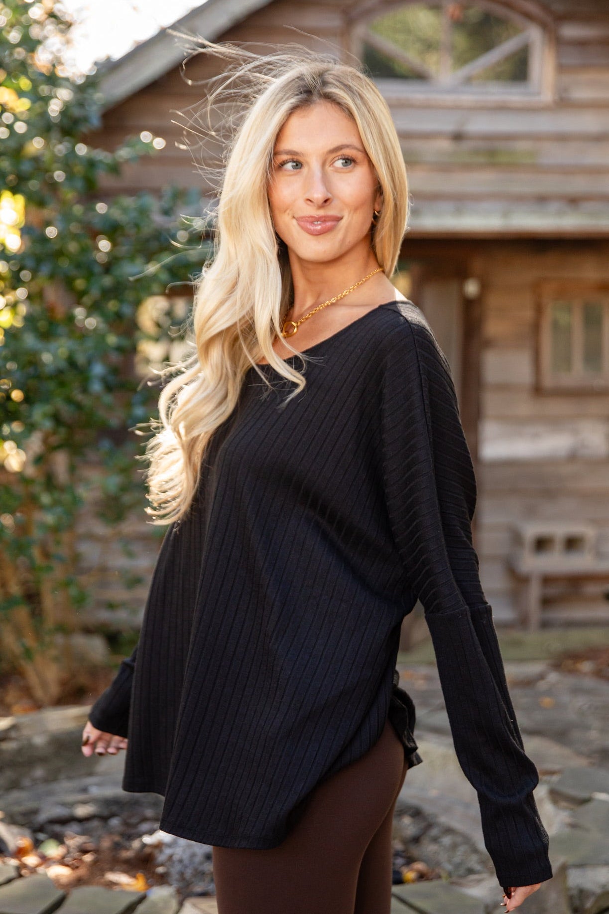 FINAL SALE - Believe In You Ribbed Knit Open Back Top - DU DEAL