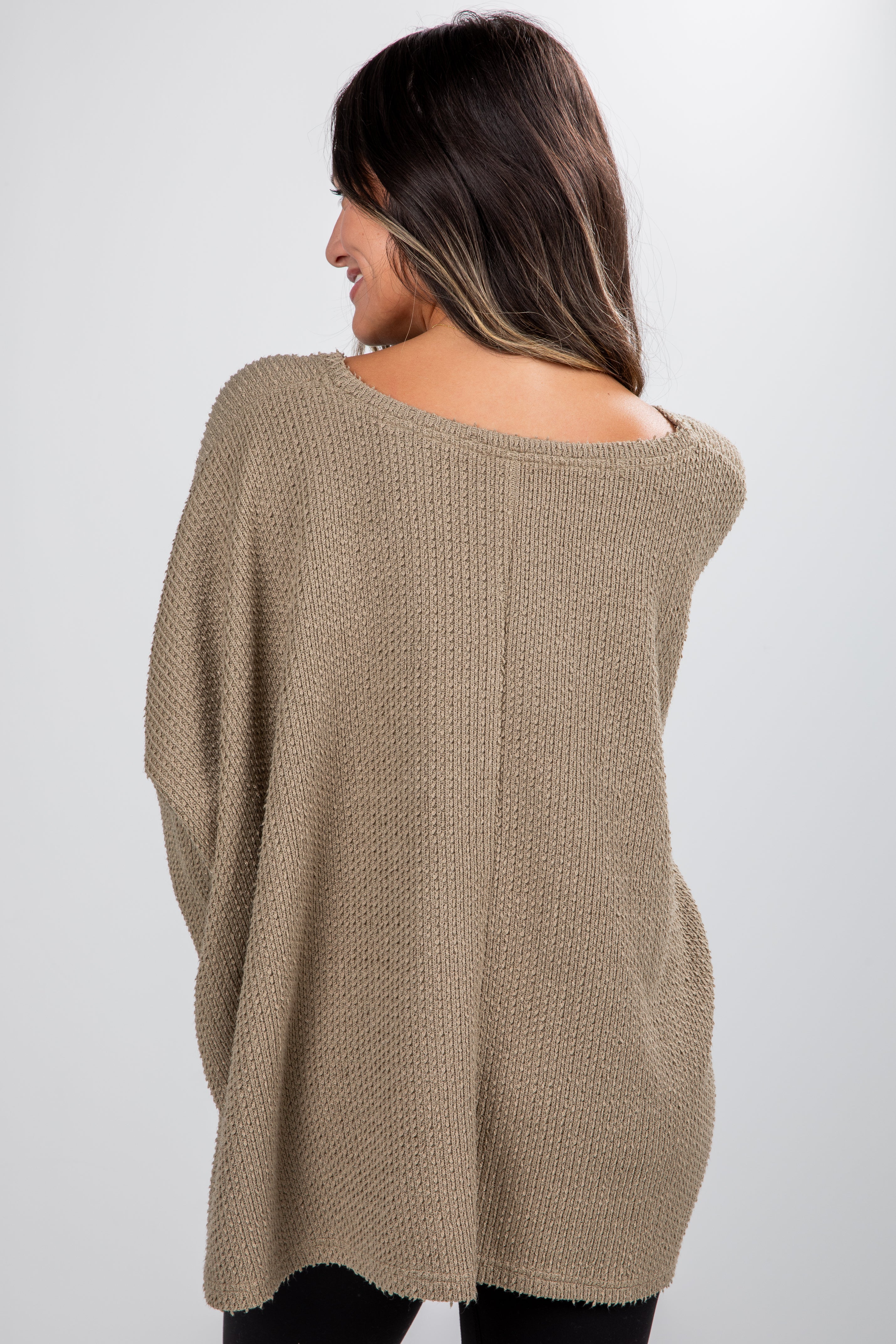 FINAL SALE - For The Day Oversized Textured Knit Top