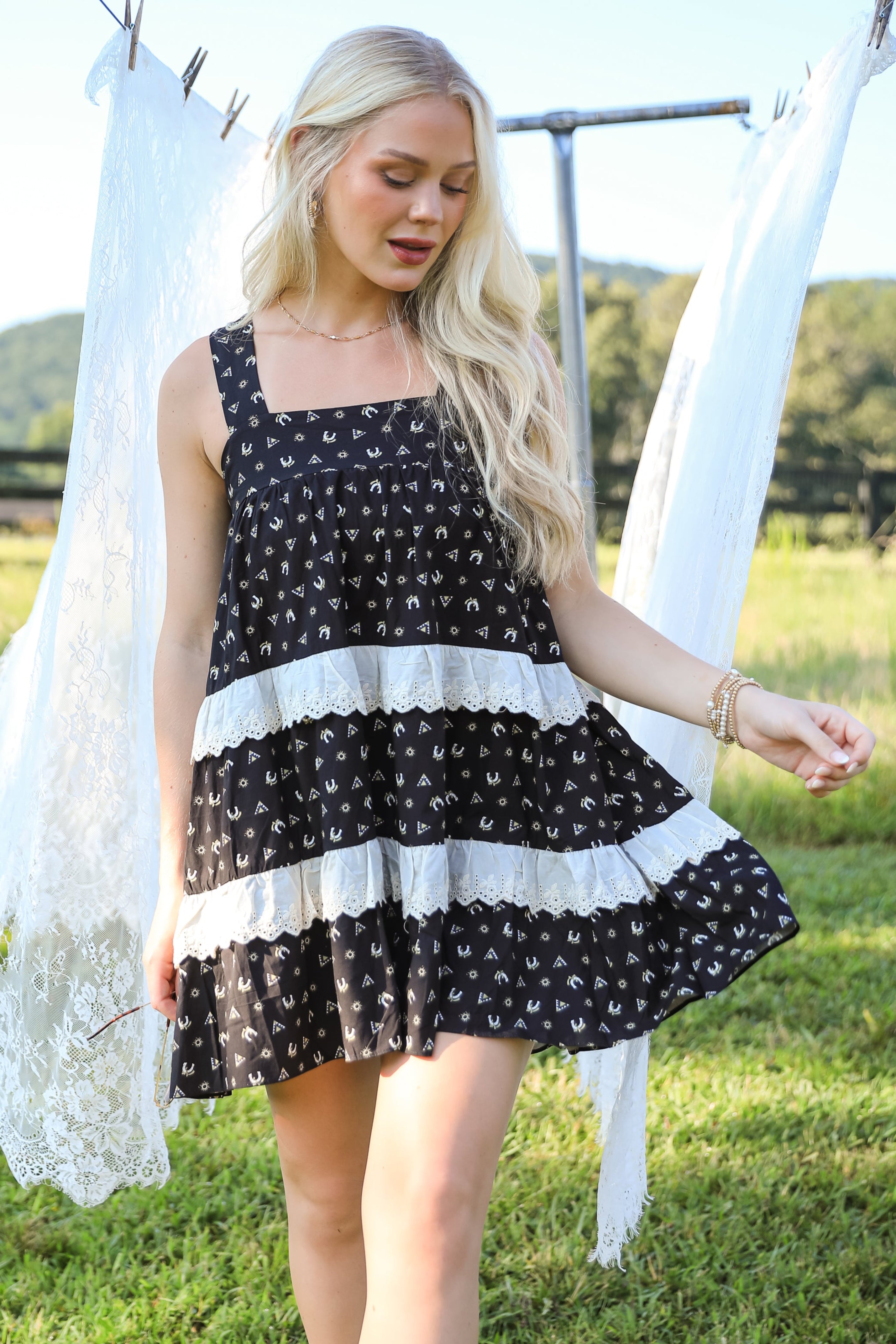 FINAL SALE - When The Time Comes Black Tiered Mini Dress