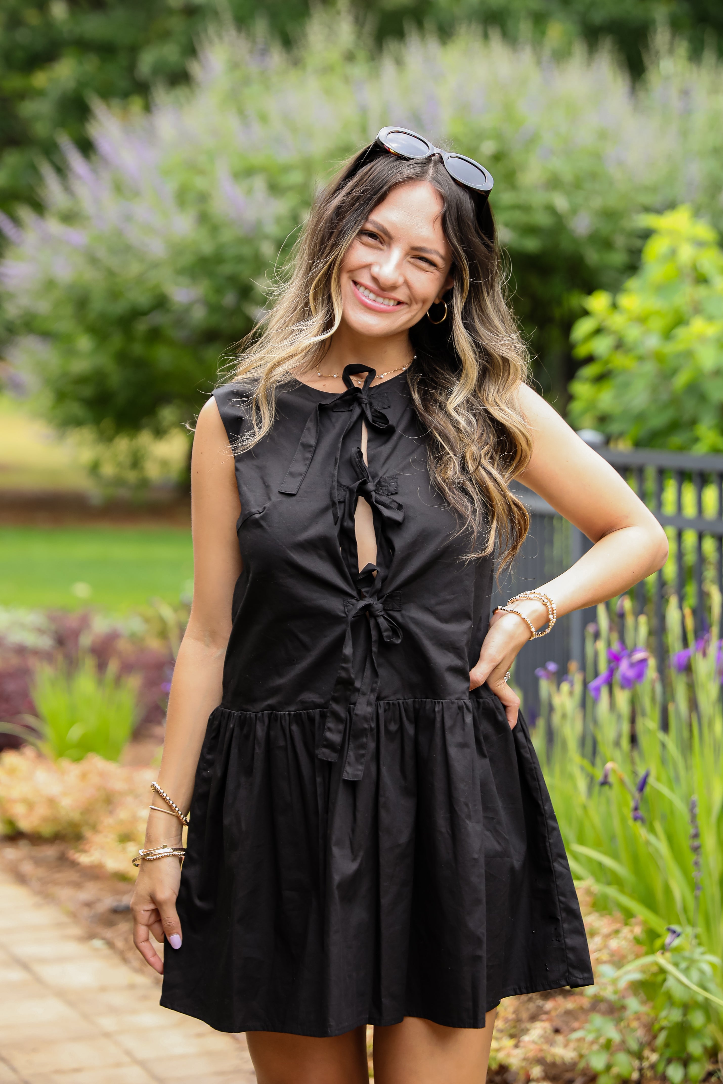 FINAL SALE - Coming Back For You Bow Mini Dress