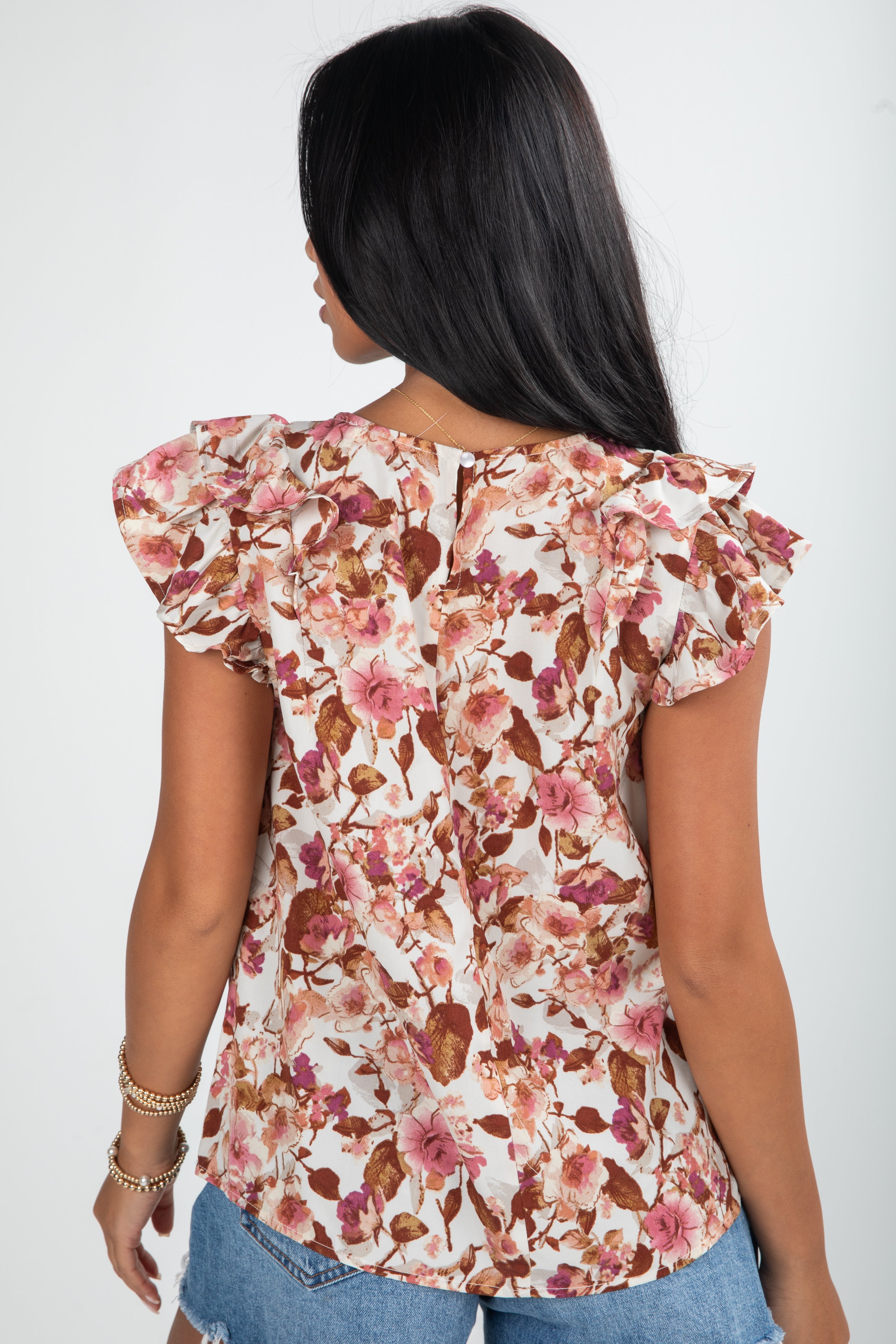 FINAL SALE - Scenic Route Floral Blouse - DU DEAL