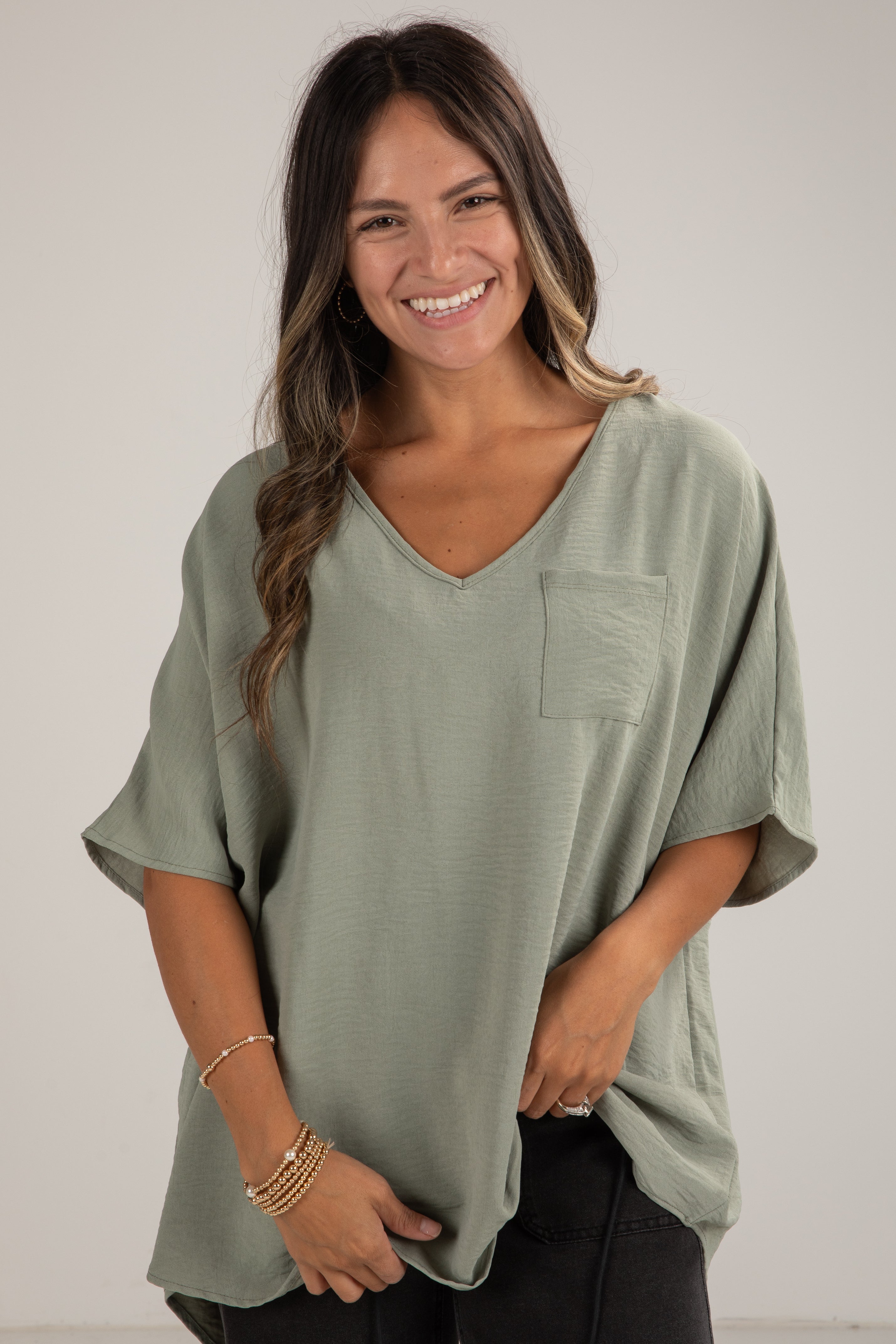 FINAL SALE - Keep It Cool Oversized Blouse - DU DEAL