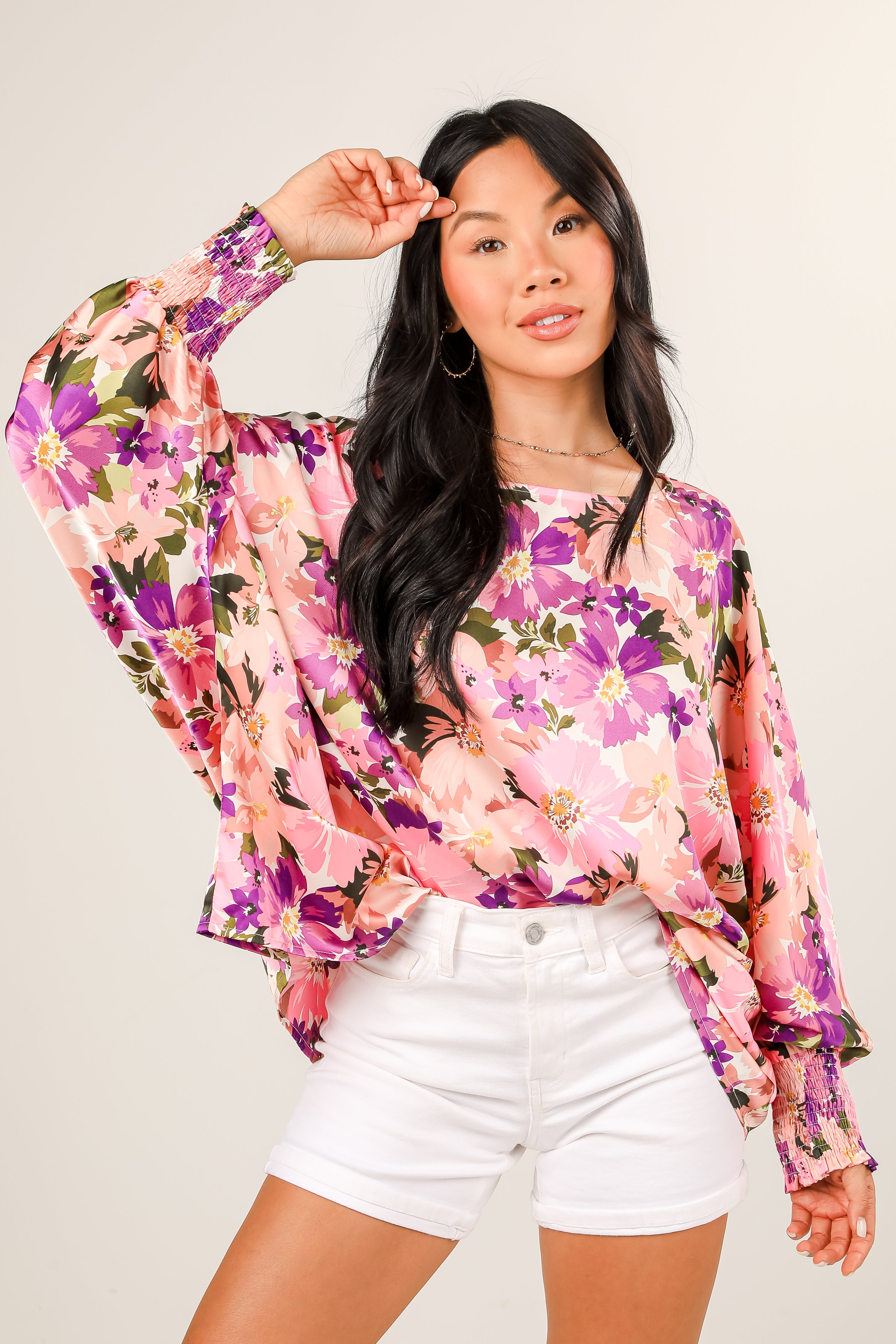 FINAL SALE - Extravagant Moment Pink Floral Blouse