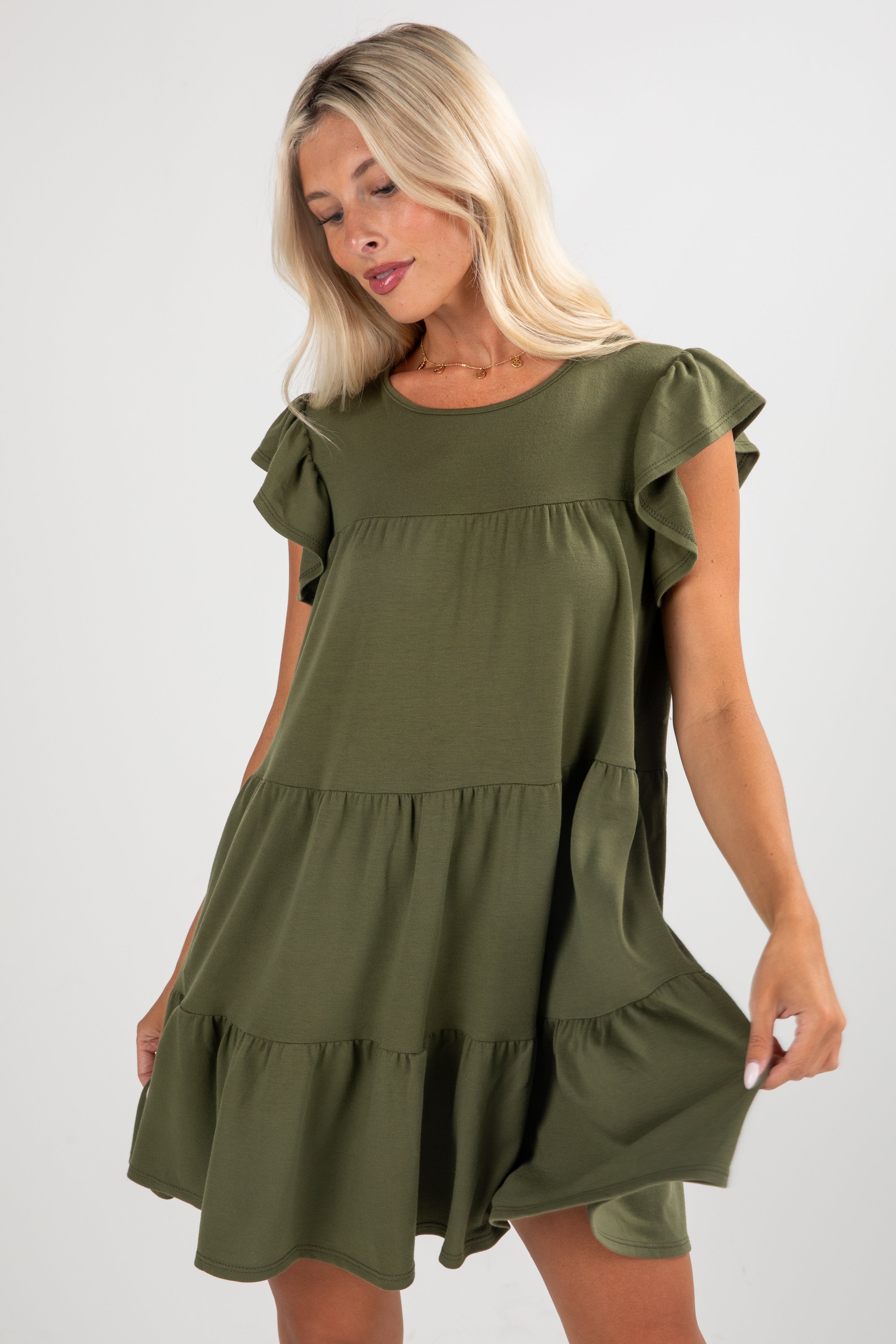 FINAL SALE - All Dolled Up Tiered Mini Dress
