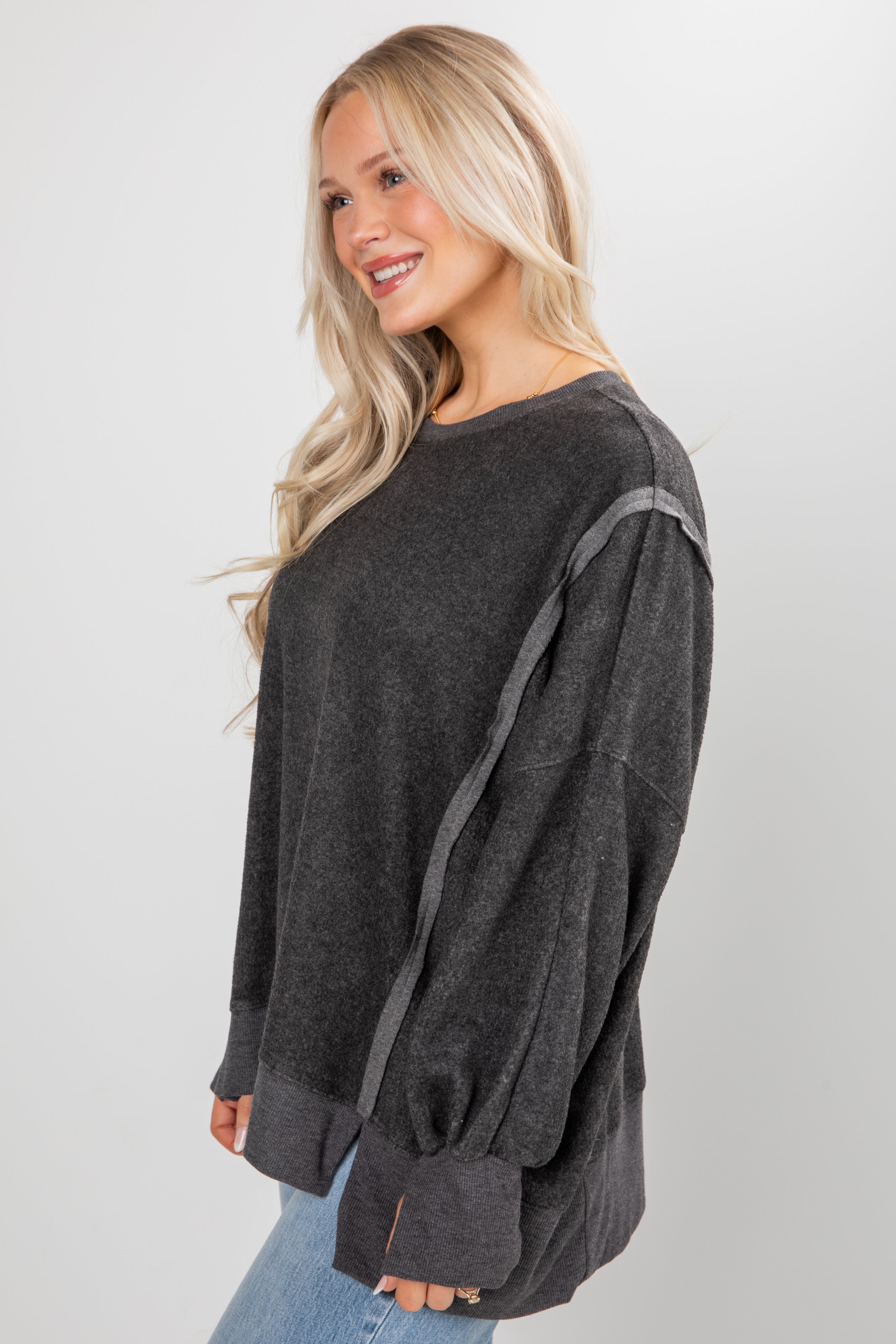FINAL SALE - Snuggly Touch Soft Knit Oversized Pullover - DOORBUSTER