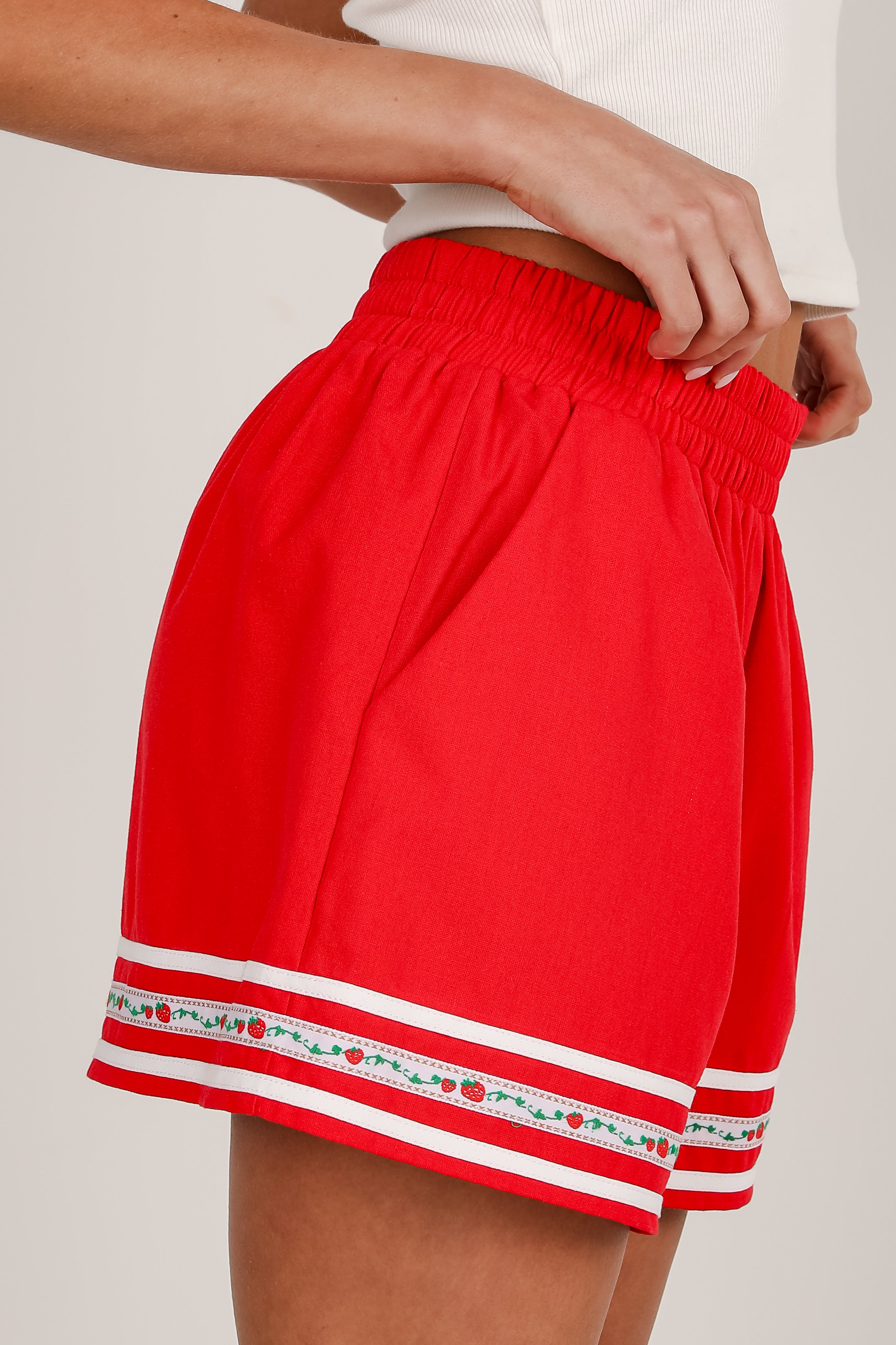 FINAL SALE - You're Berry Cute Red Shorts