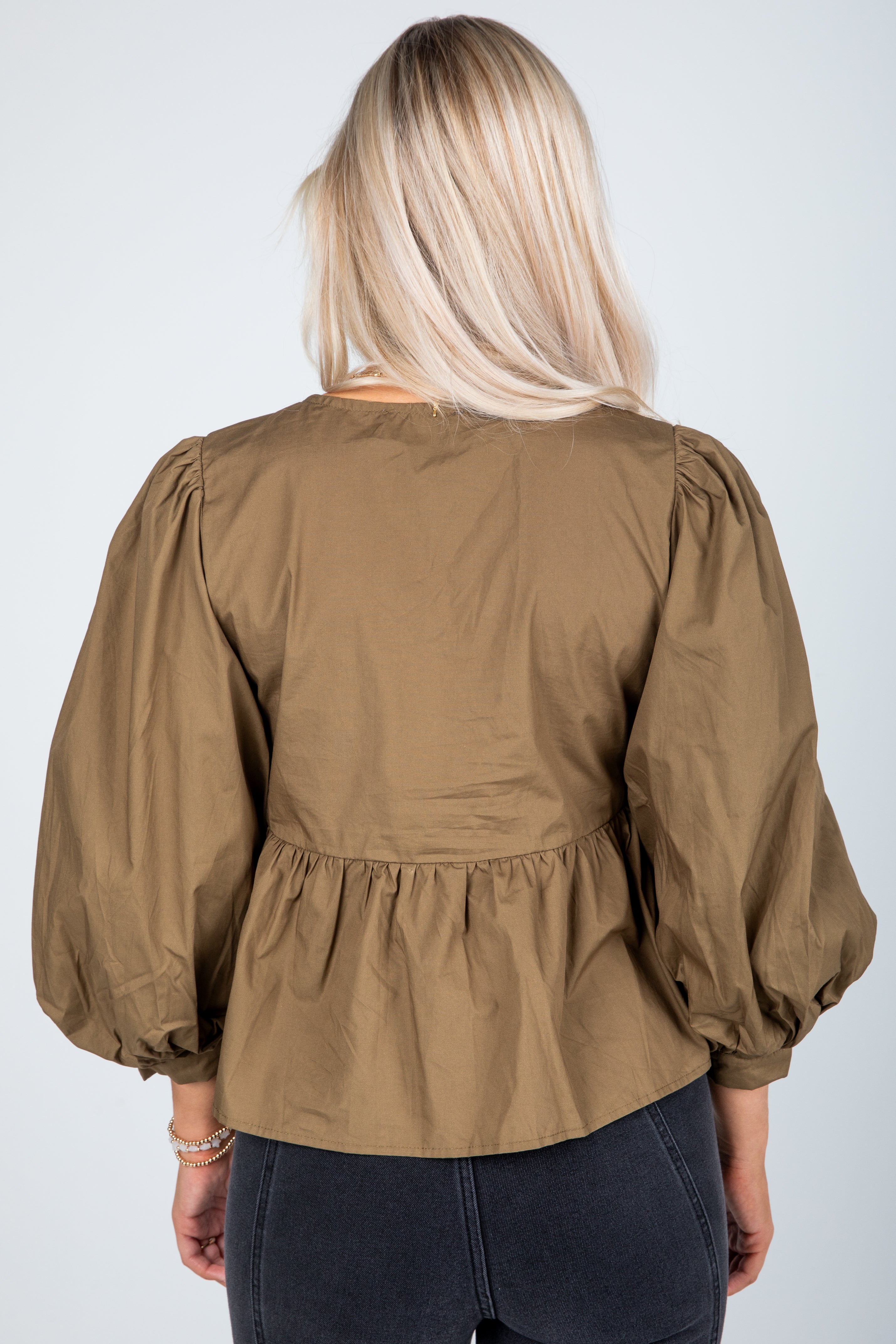 FINAL SALE - Just One Chance Tie Blouse