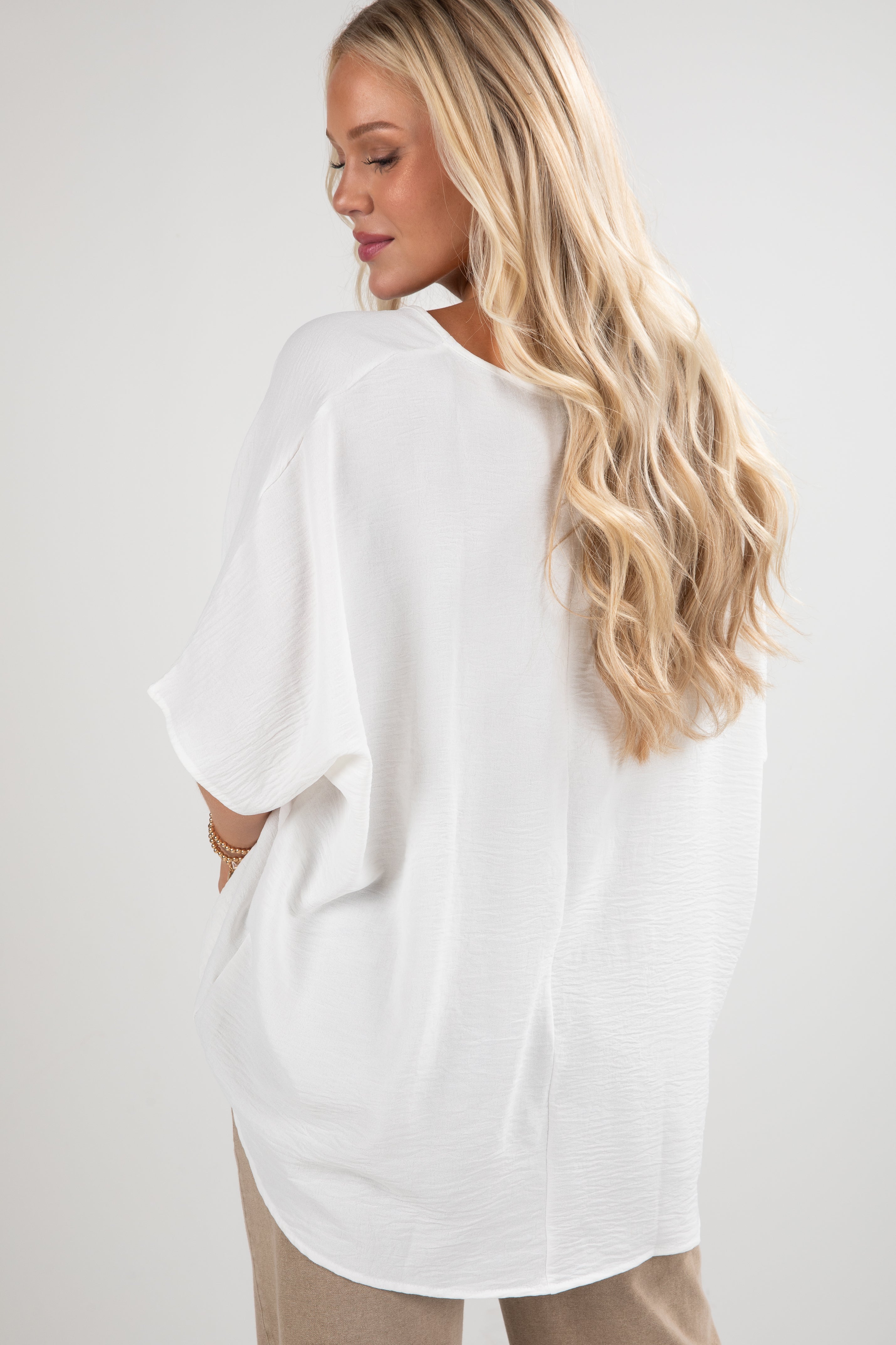 FINAL SALE - Keep It Cool Oversized Blouse - DU DEAL