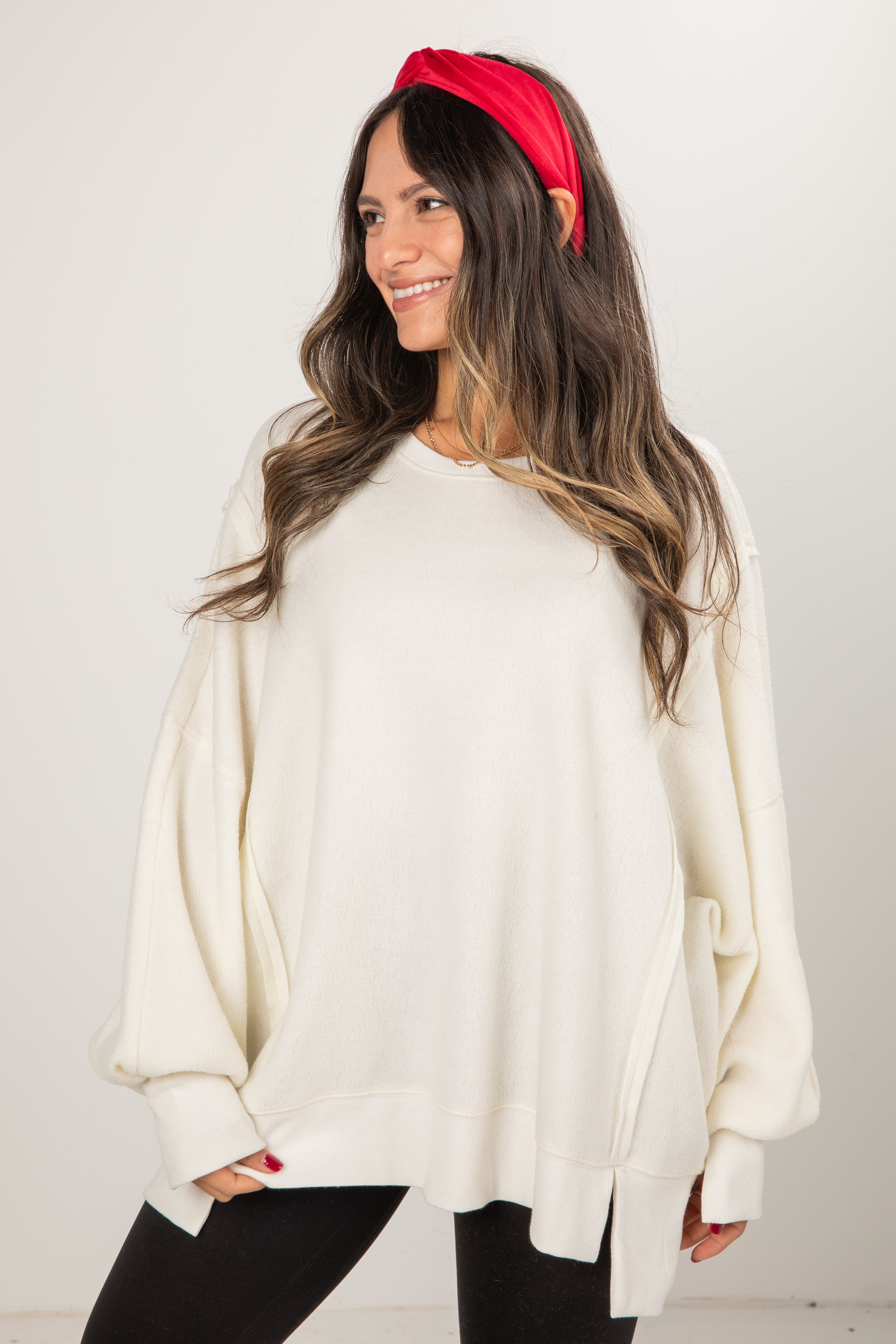 FINAL SALE - Snuggly Touch Soft Knit Oversized Pullover - DOORBUSTER