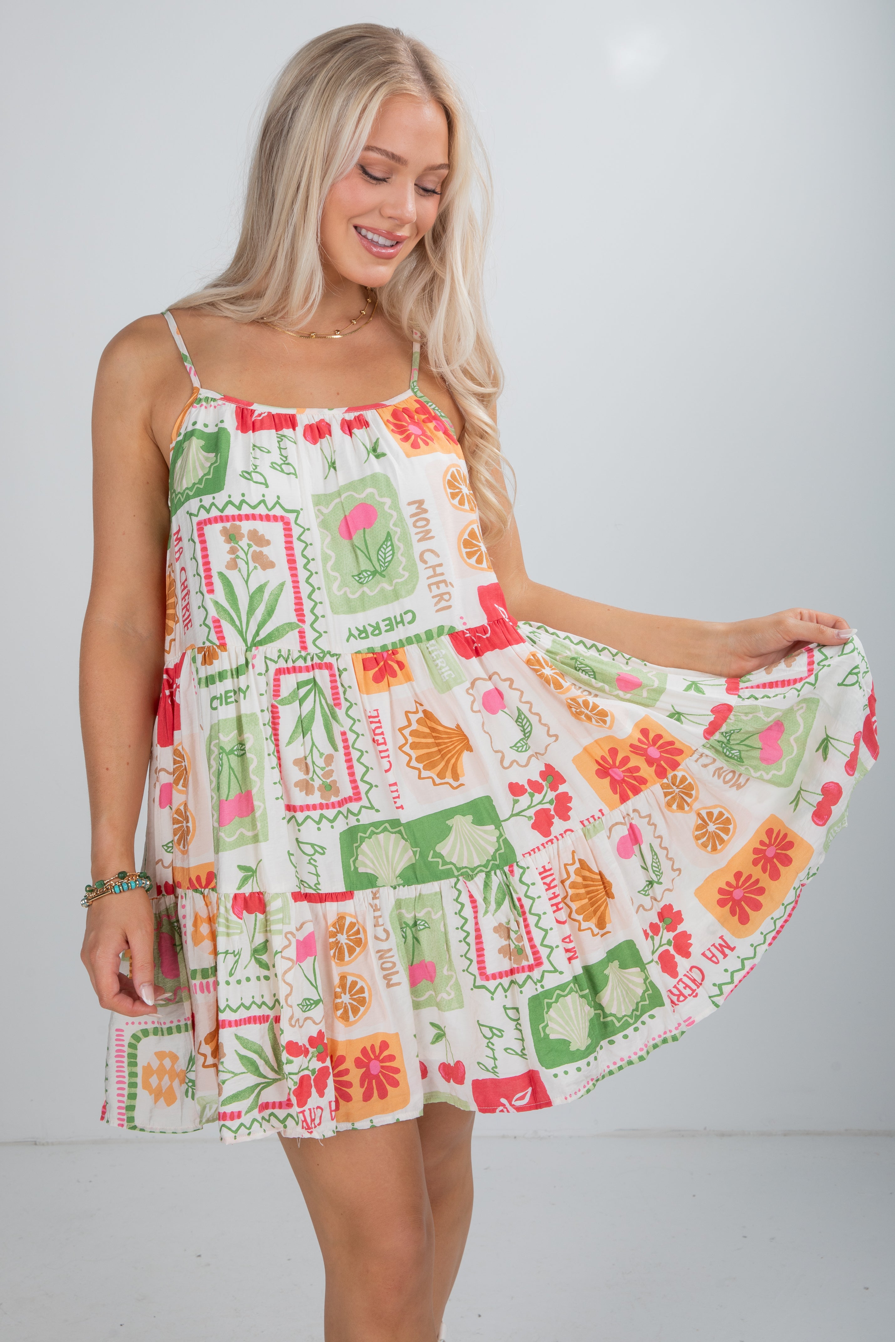 FINAL SALE - Everything I Love Ivory Tiered Mini Dress