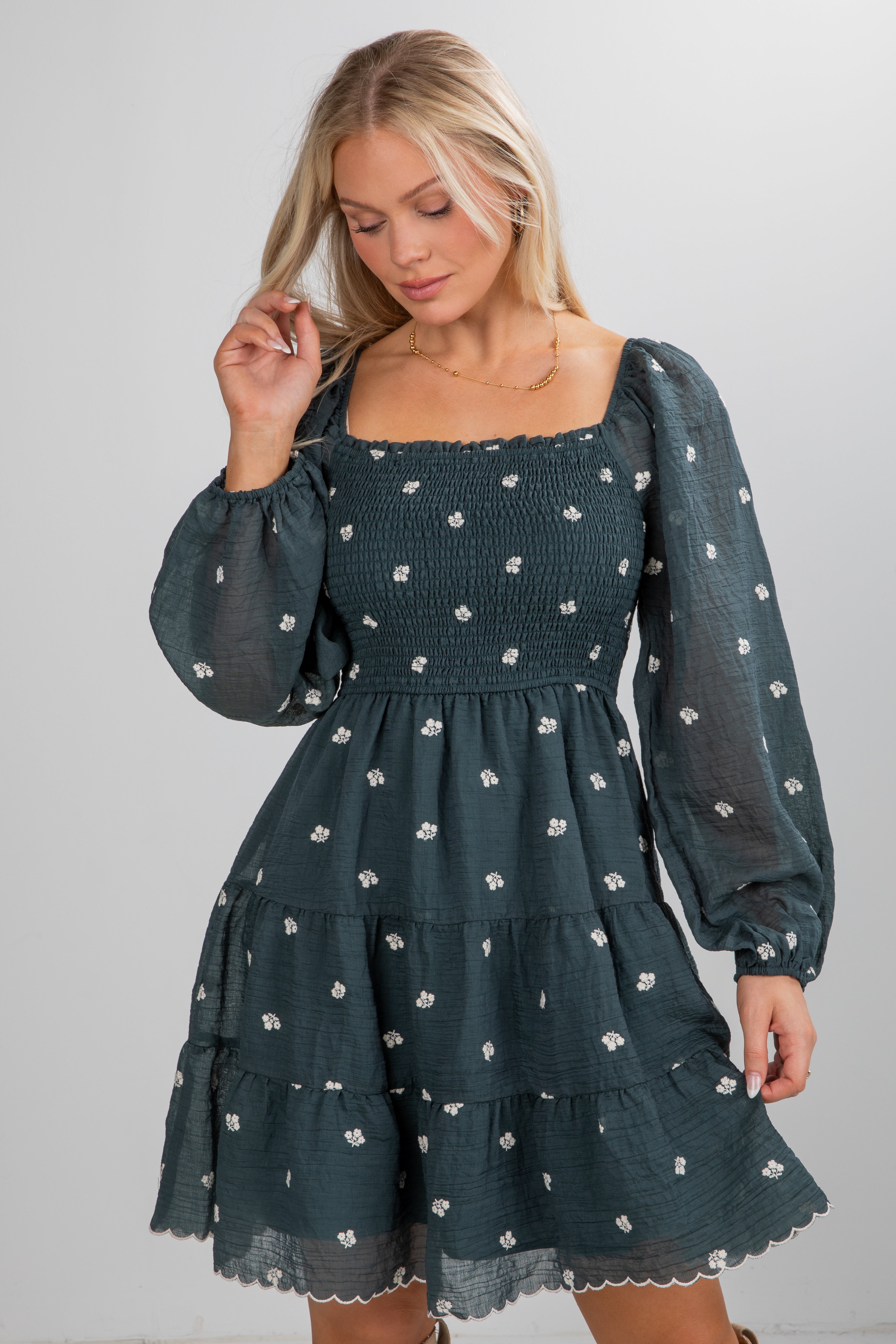 FINAL SALE - Forever Sensational Floral Smocked Mini Dress