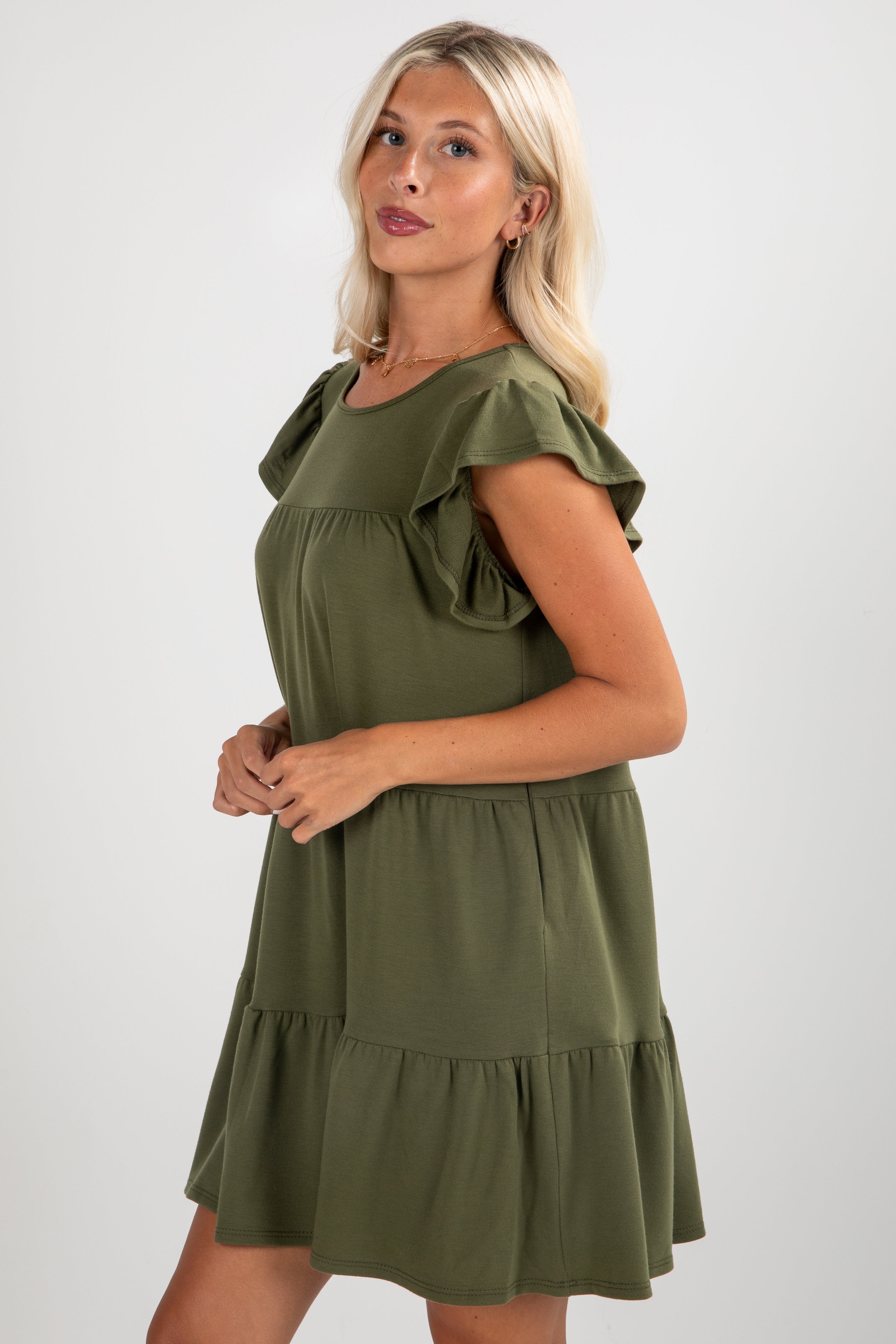 FINAL SALE - All Dolled Up Tiered Mini Dress