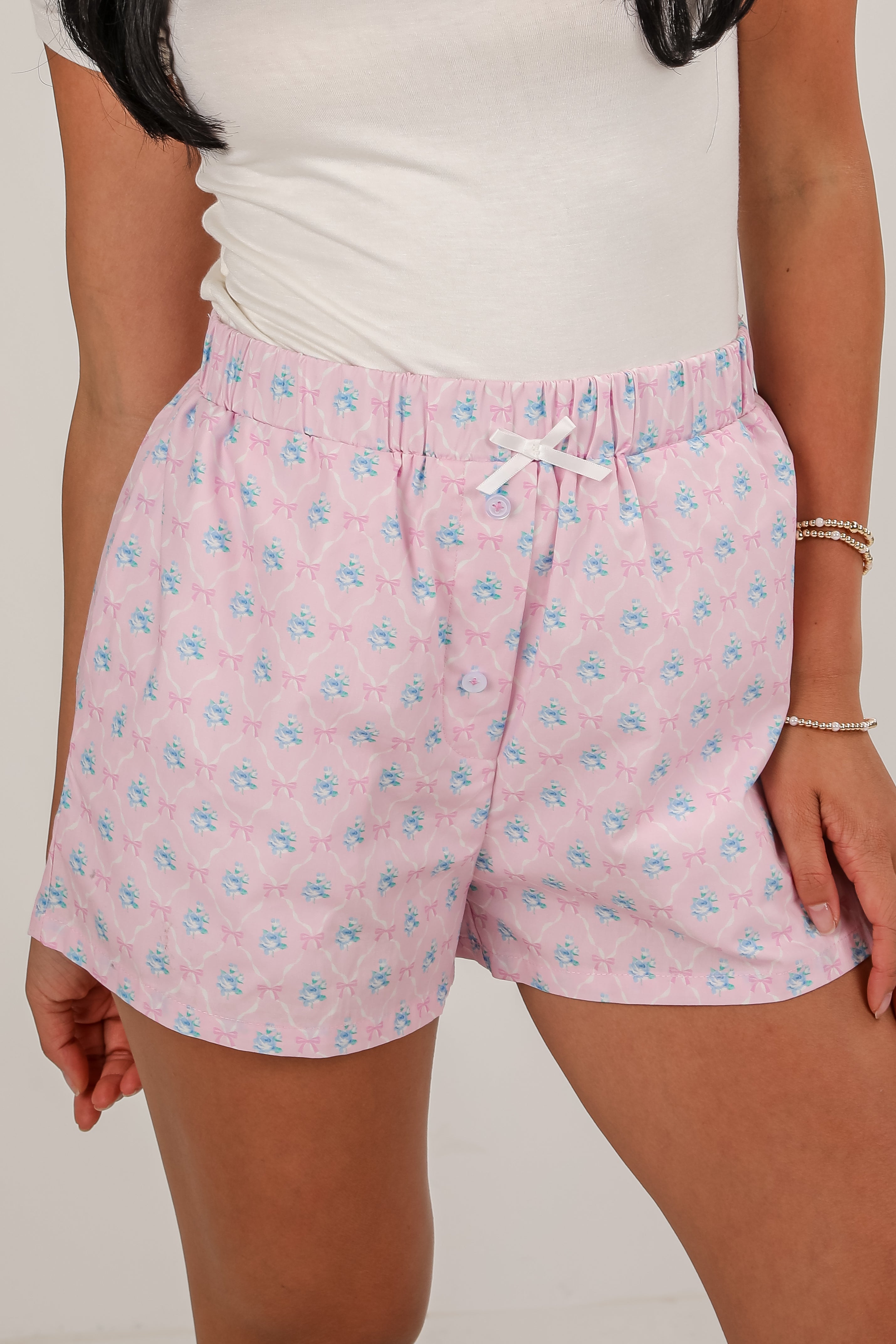 FINAL SALE - Today's The Day Floral Bow Shorts