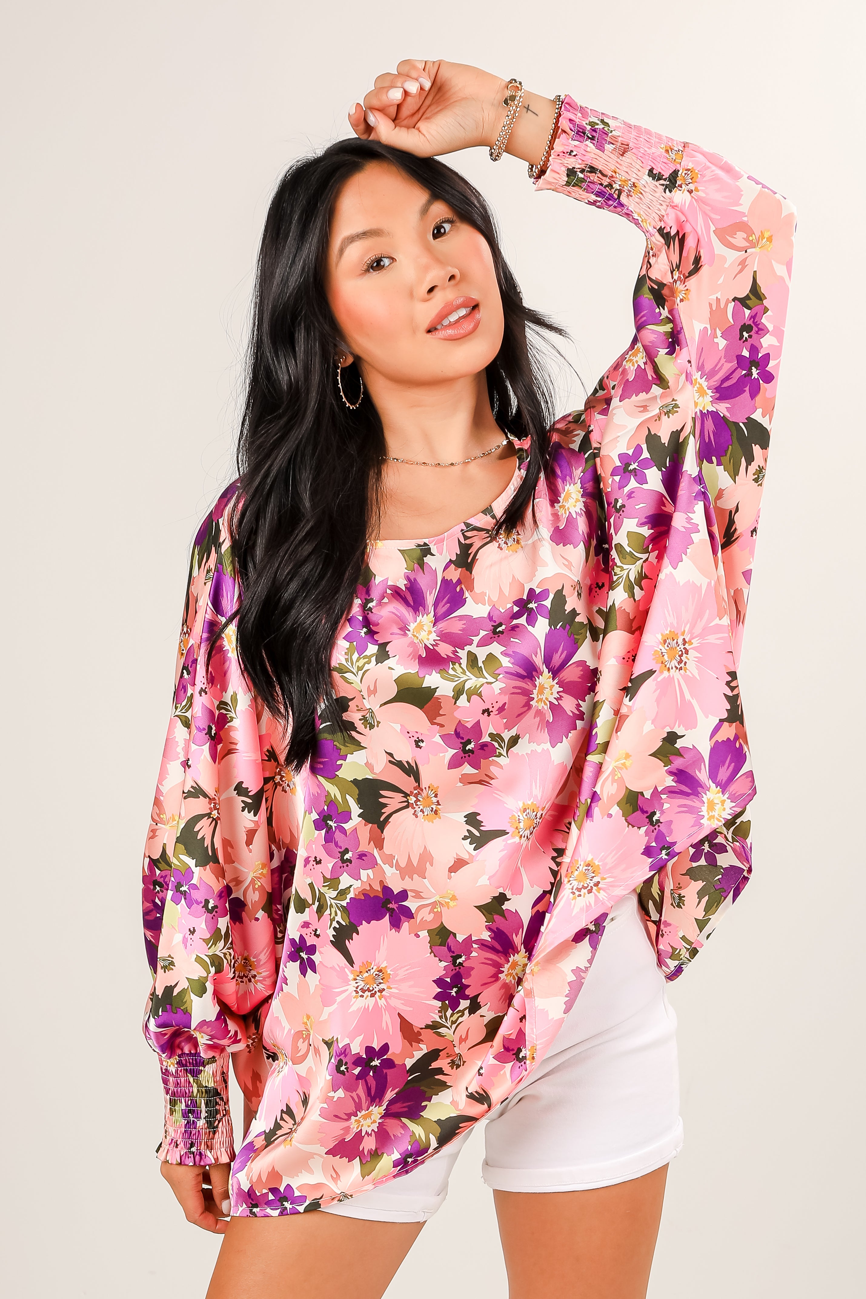 FINAL SALE - Extravagant Moment Pink Floral Blouse