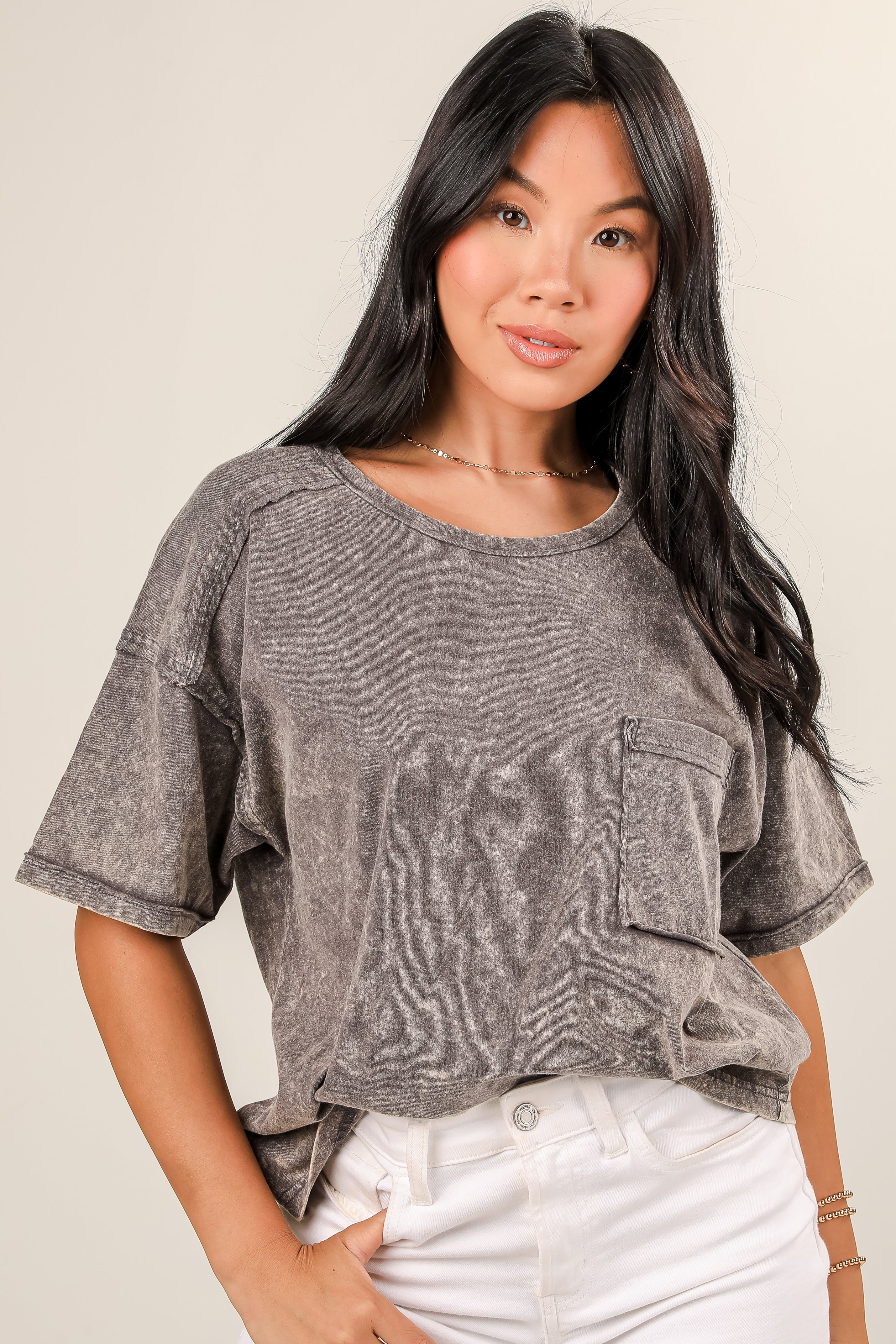 FINAL SALE - Sawyer Acid Washed Tee - DU DEAL