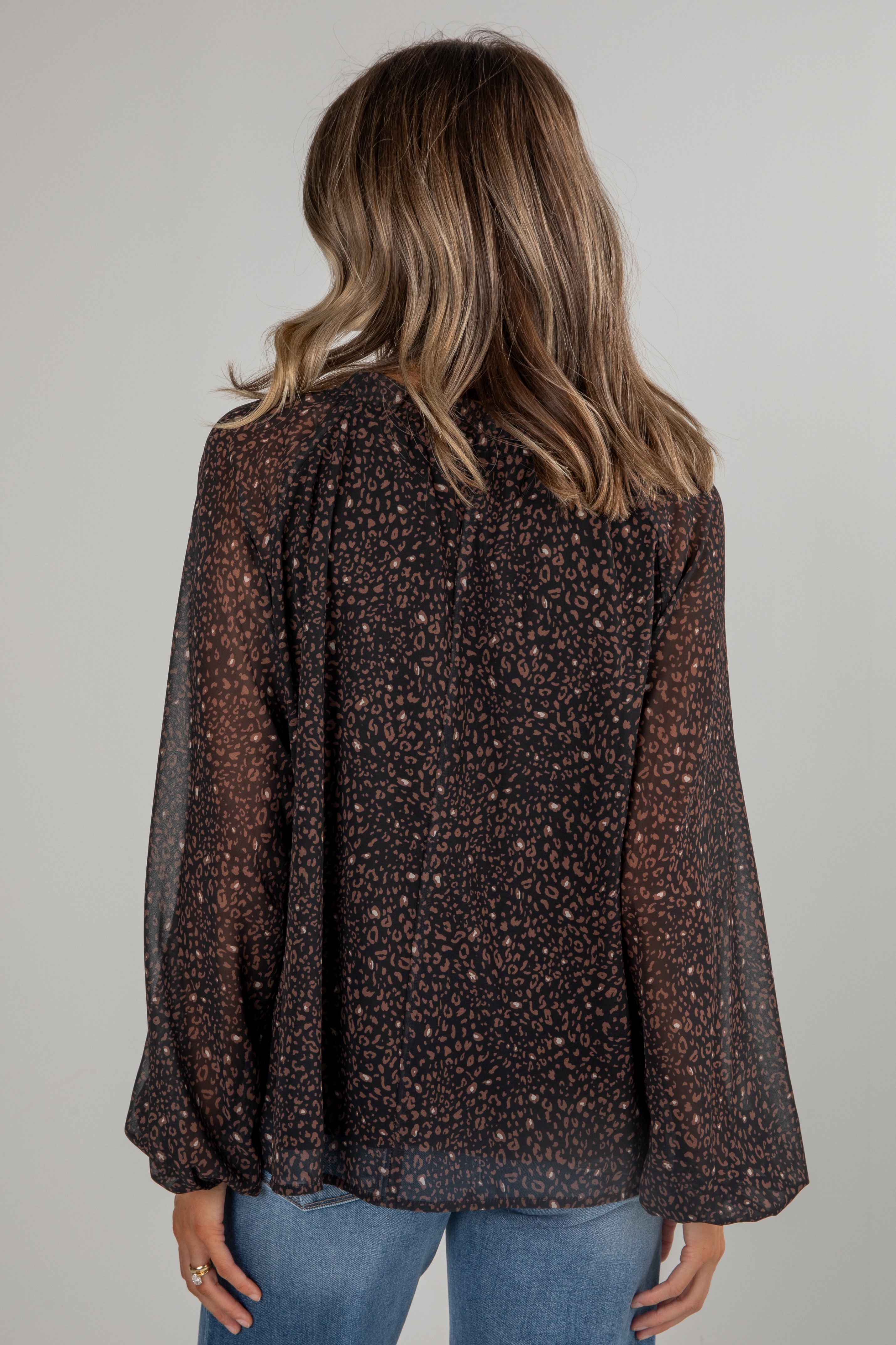 FINAL SALE - Spot On Style Black Leopard Blouse
