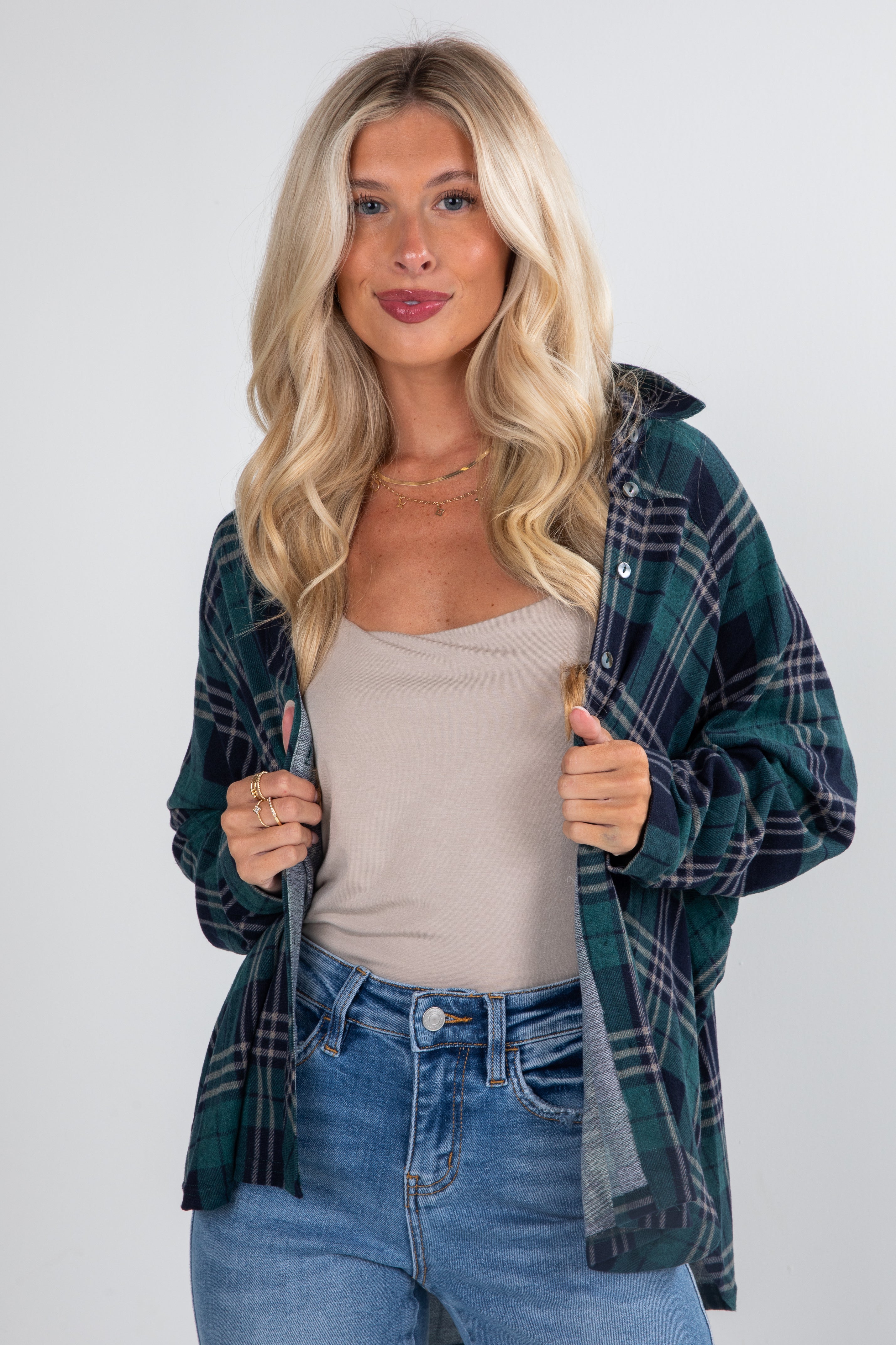 FINAL SALE - When The Time Comes Green Plaid Flannel