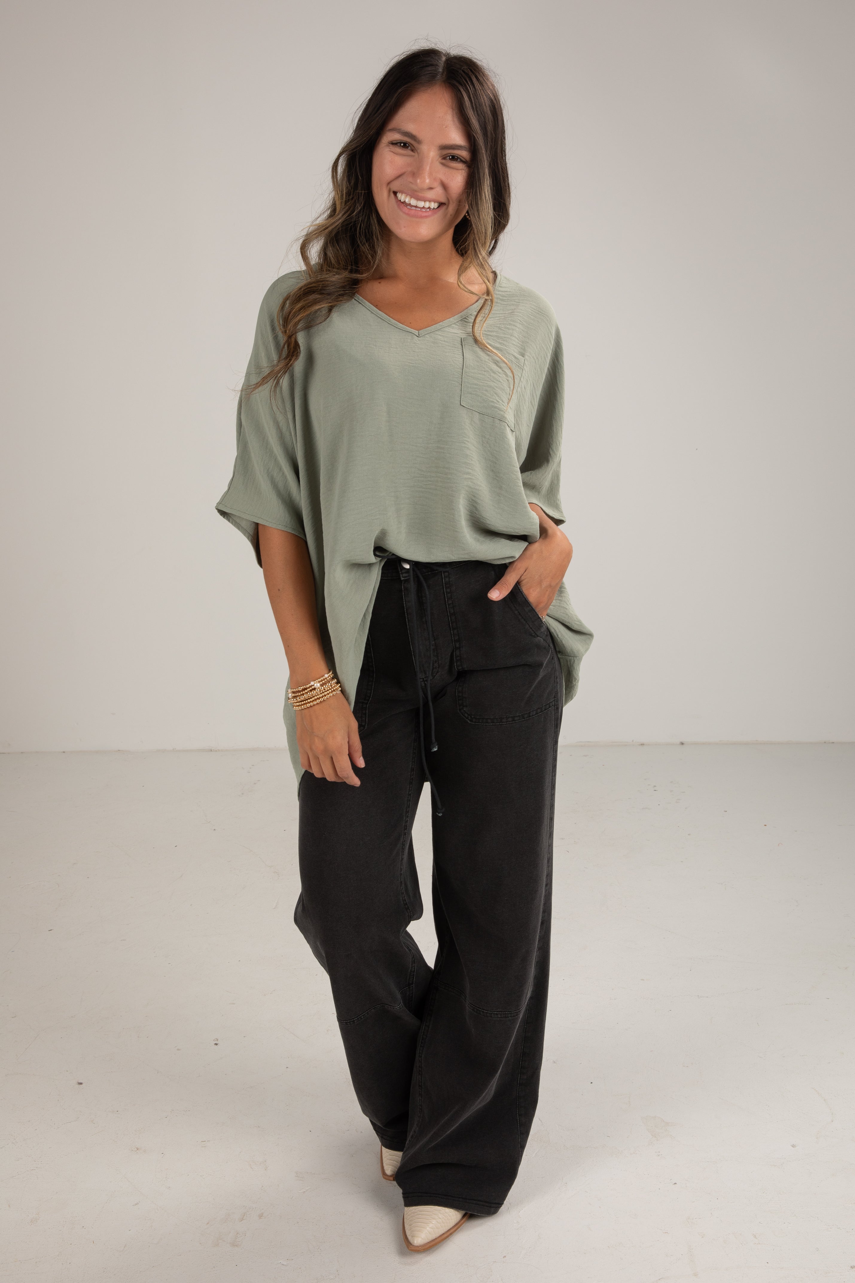 FINAL SALE - Keep It Cool Oversized Blouse - DU DEAL