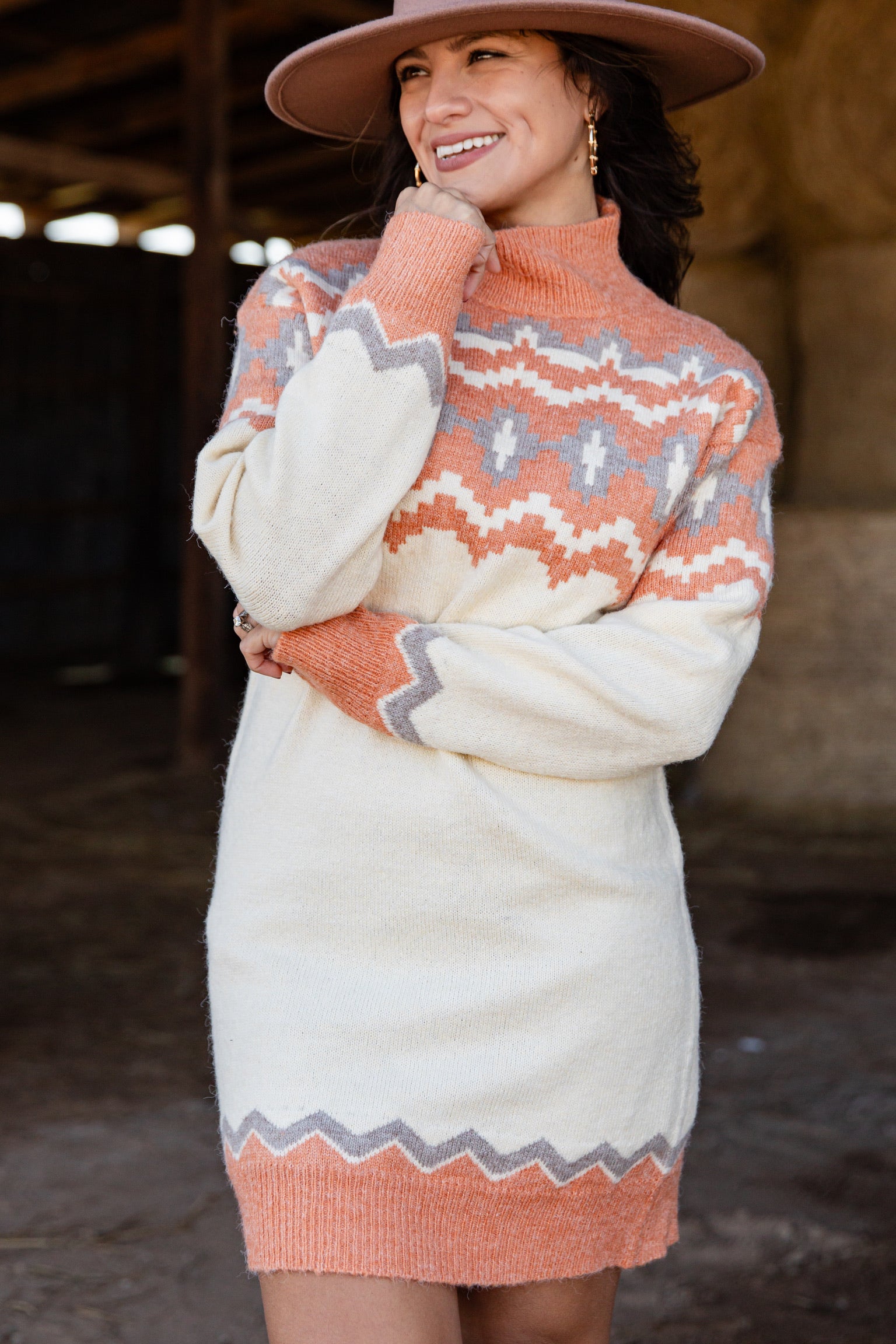 FINAL SALE - Get To Know You Cream Sweater Dress