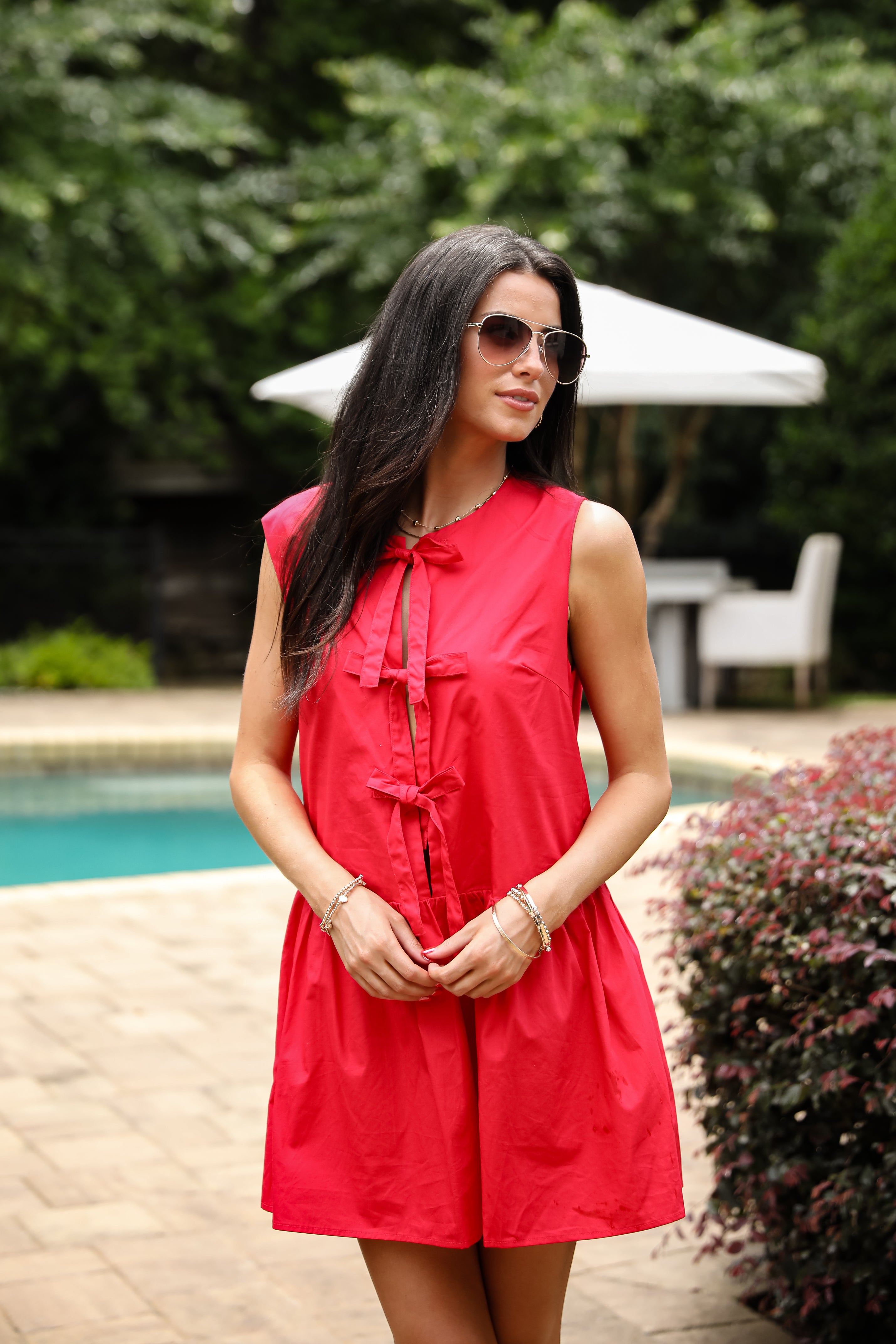 FINAL SALE - Coming Back For You Bow Mini Dress