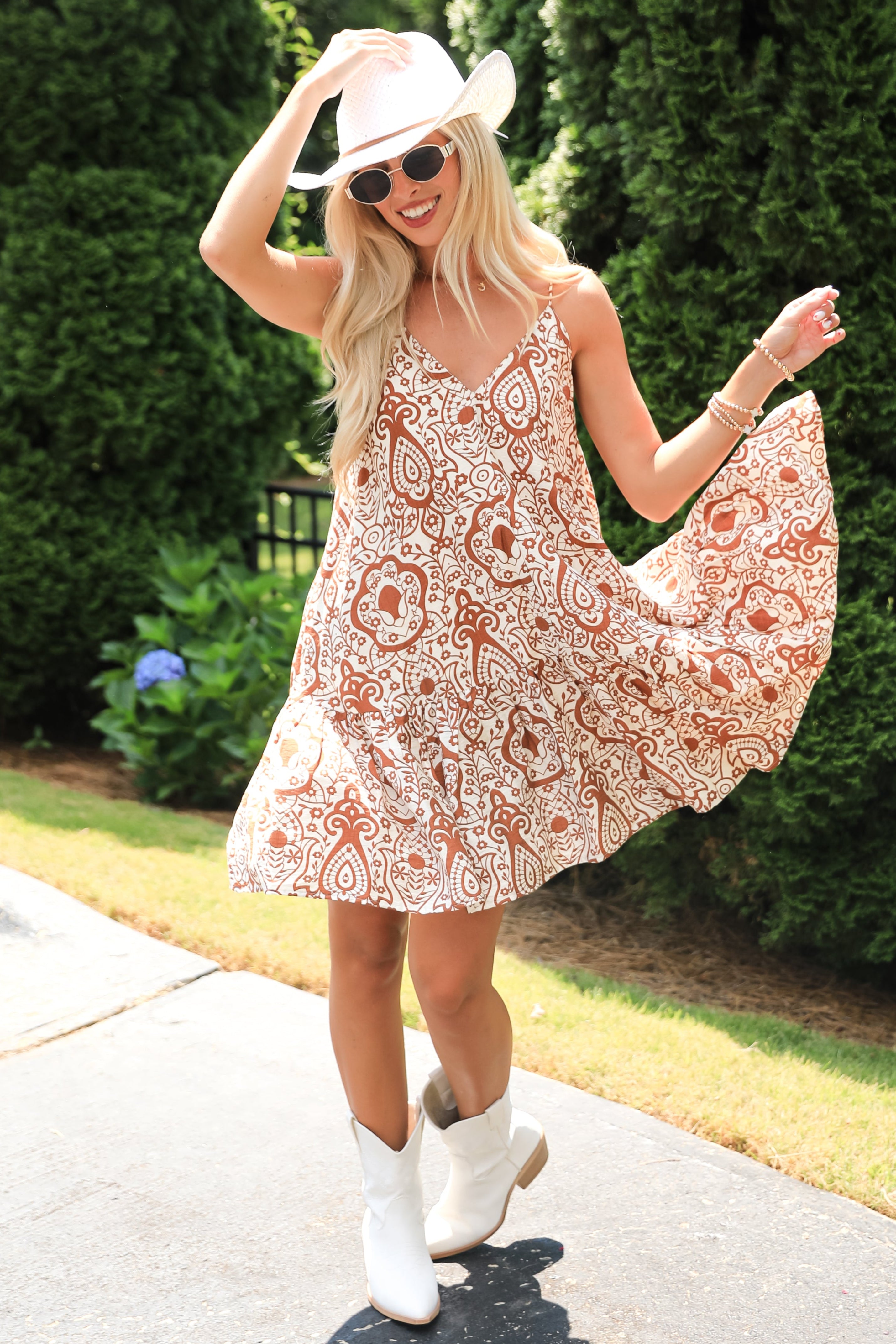 FINAL SALE - Lovingly Yours Cream Floral Mini Dress