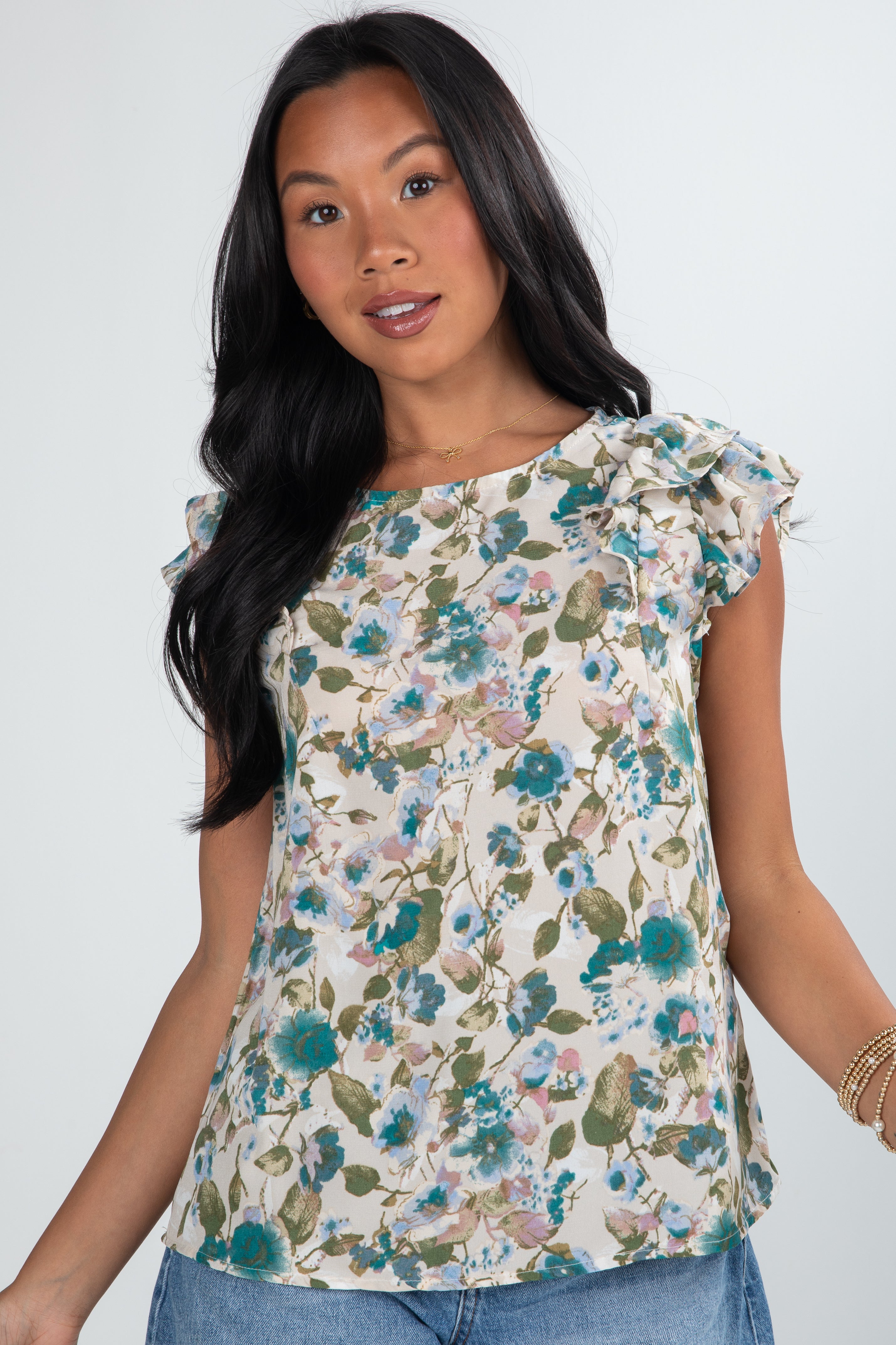 FINAL SALE - Scenic Route Floral Blouse - DU DEAL