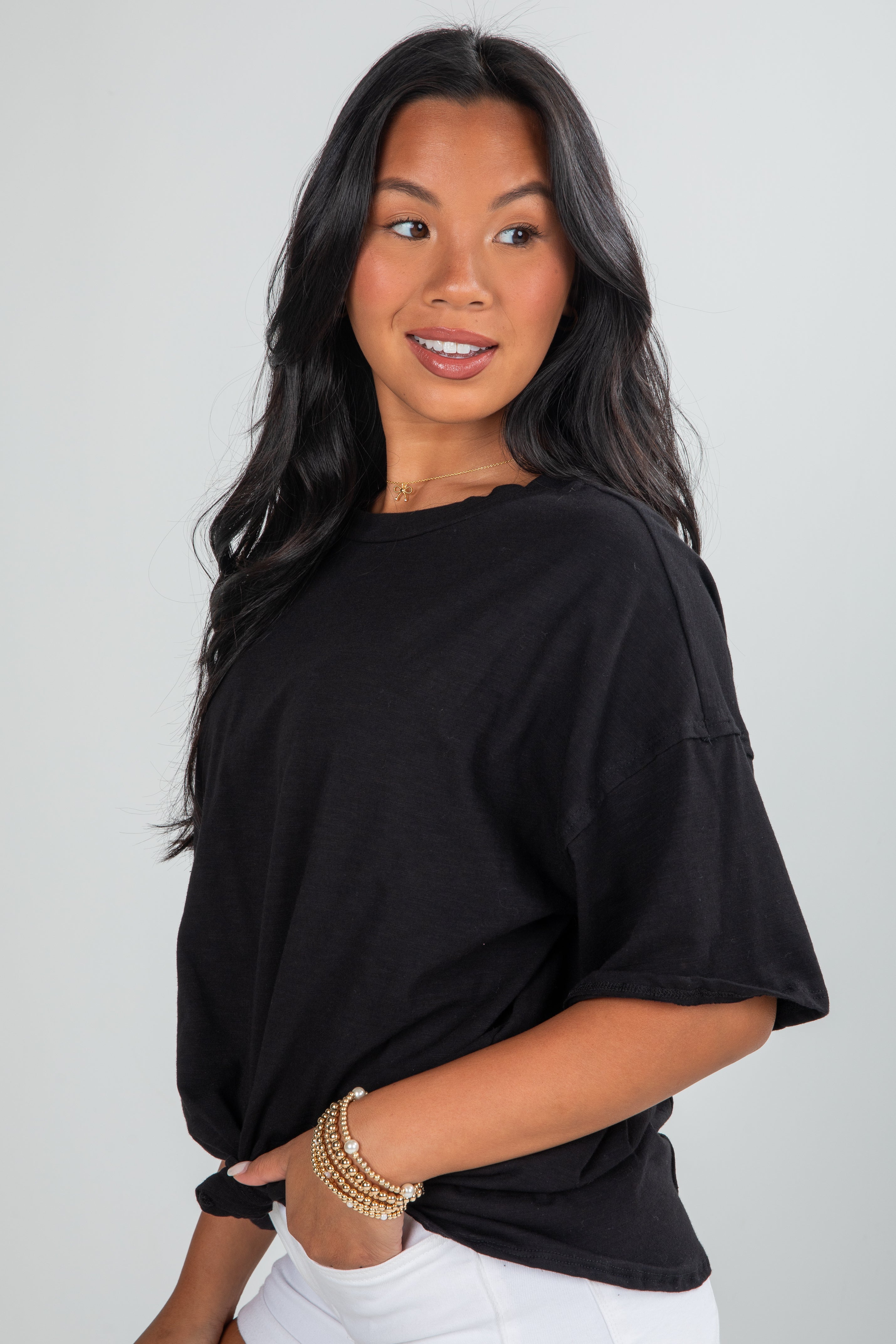 FINAL SALE - Abigail Everyday Short Sleeve Tee - DU DEAL