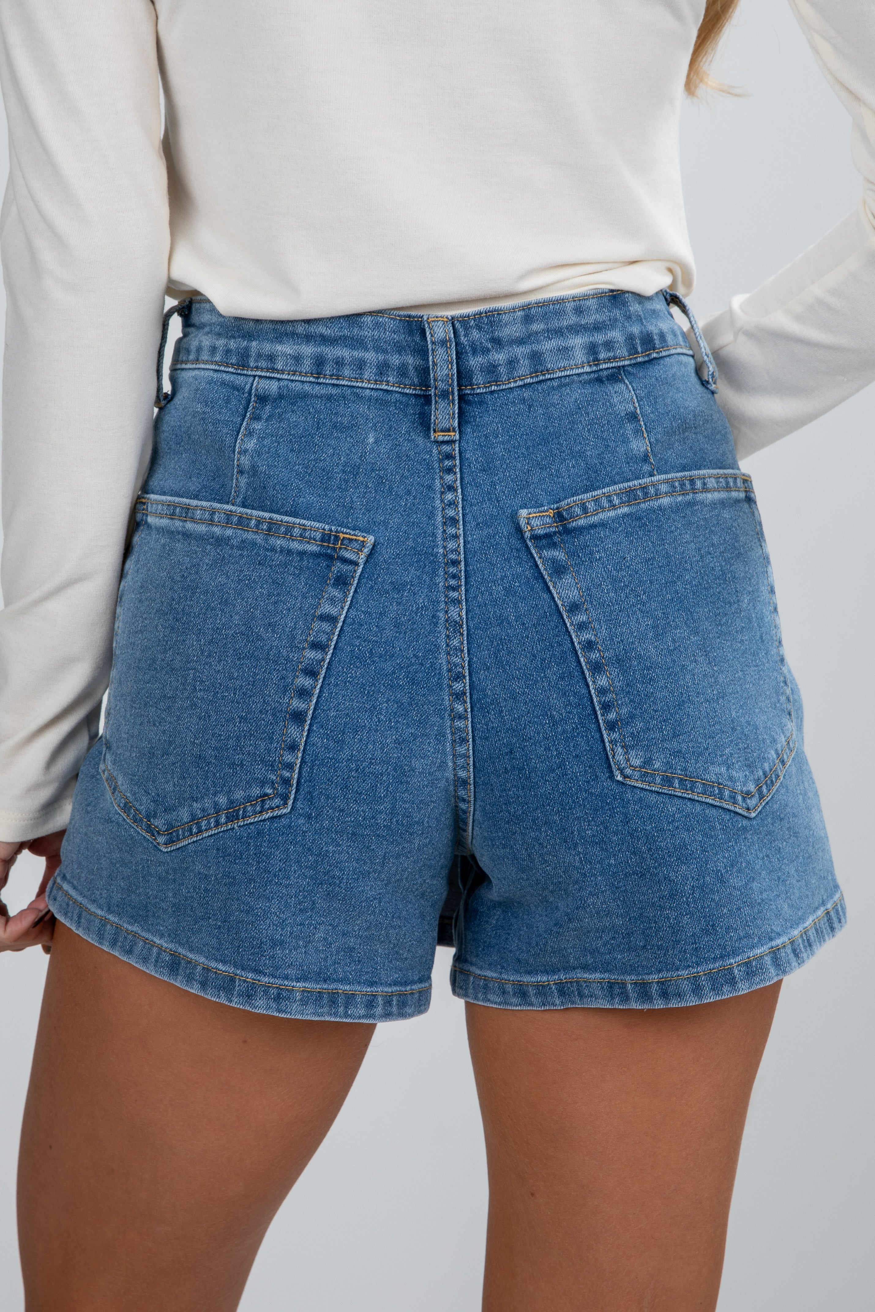 FINAL SALE - Looking For It Medium Wash Denim Skort