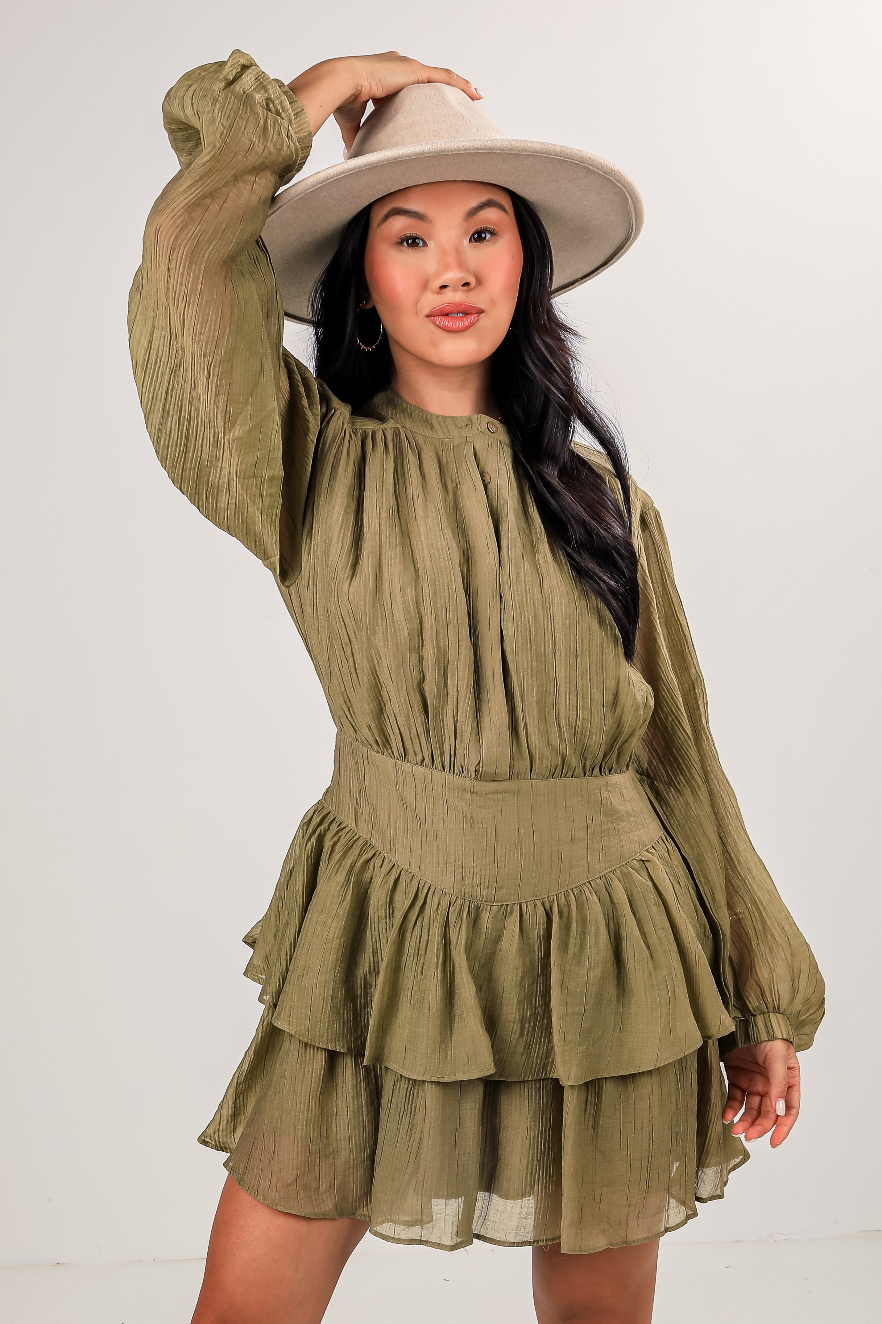 FINAL SALE - Choose Yourself Olive Mini Dress