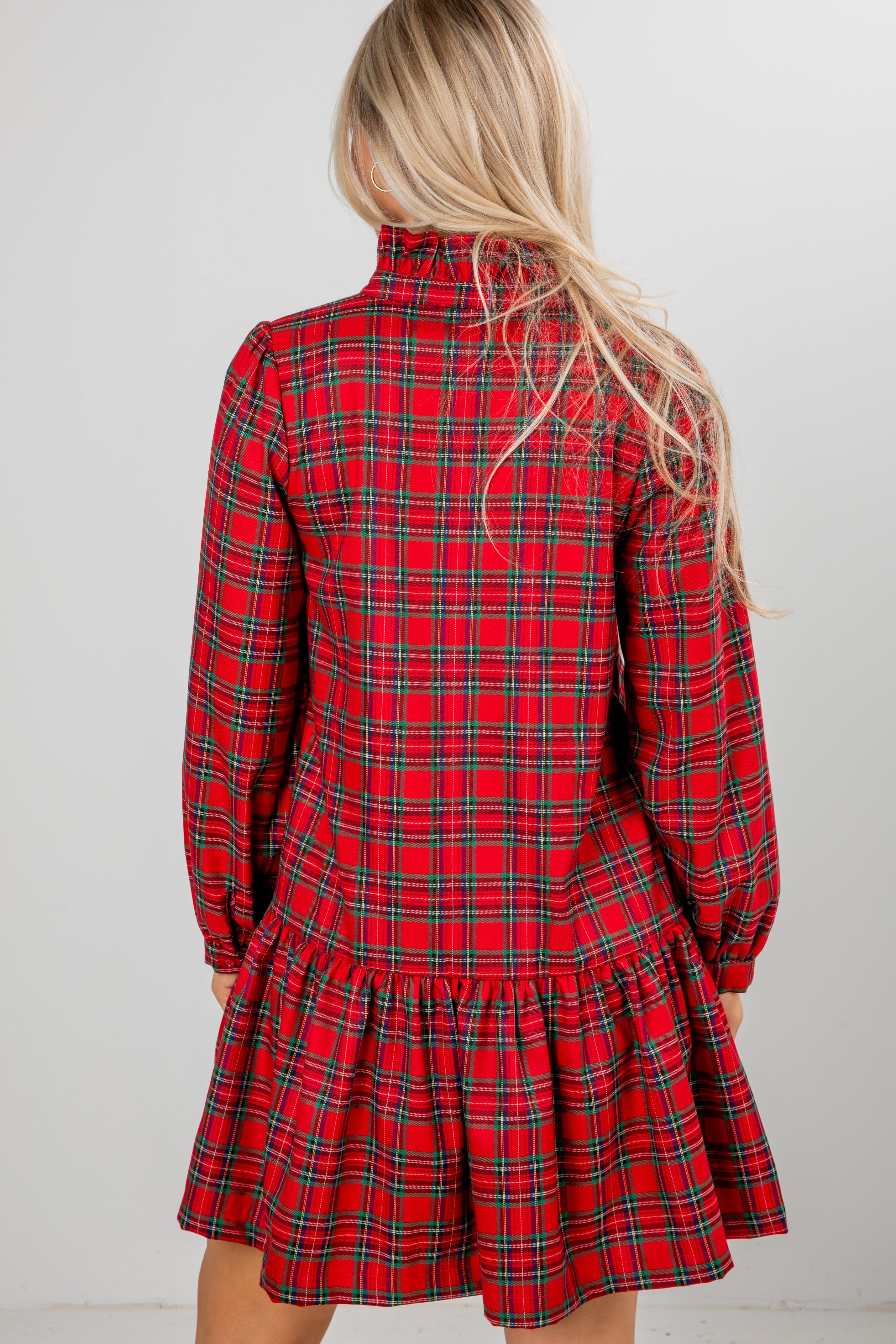 FINAL SALE - Tis The Season Red Plaid Mini Dress