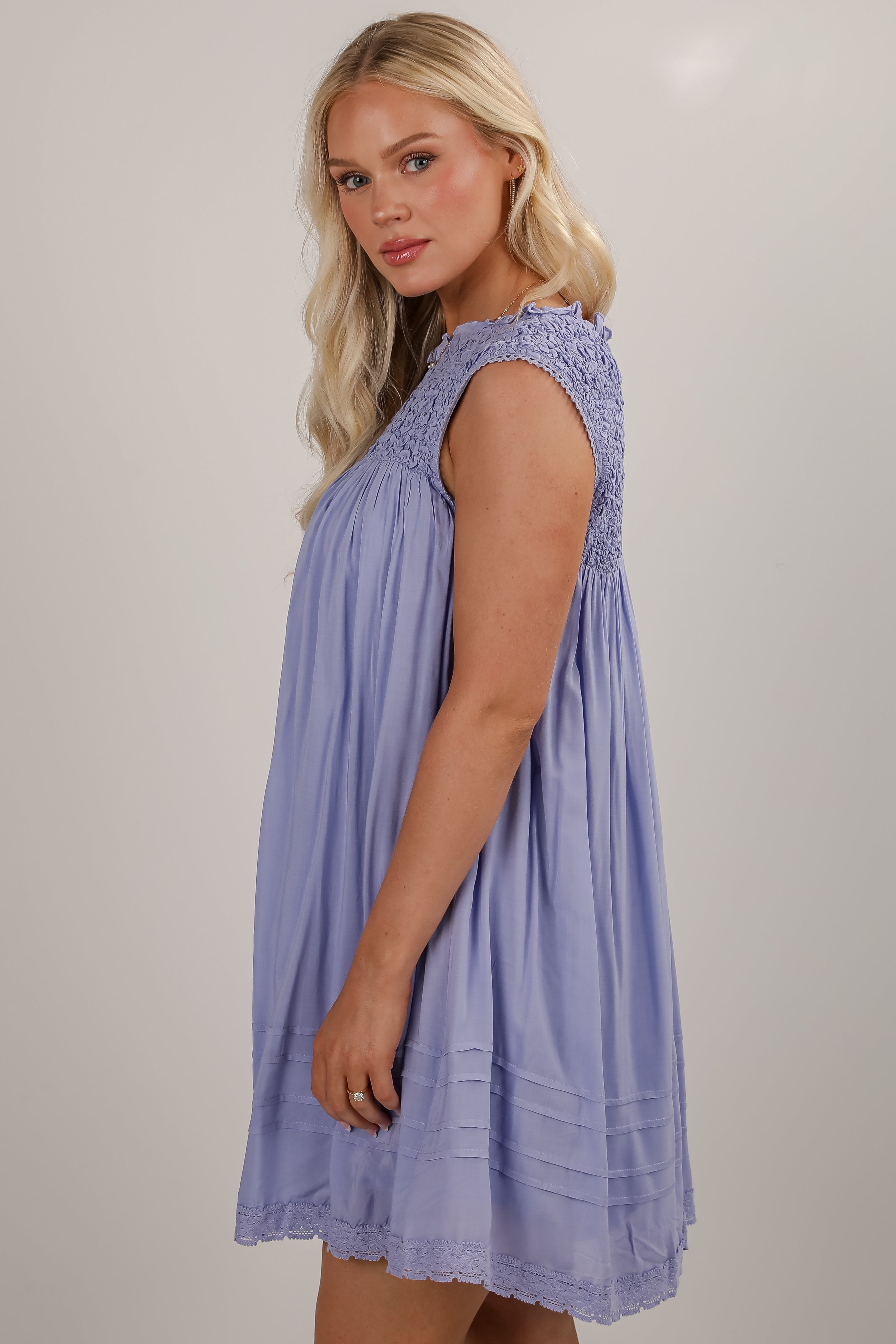 FINAL SALE - Something Sweet Lavender Mini Dress