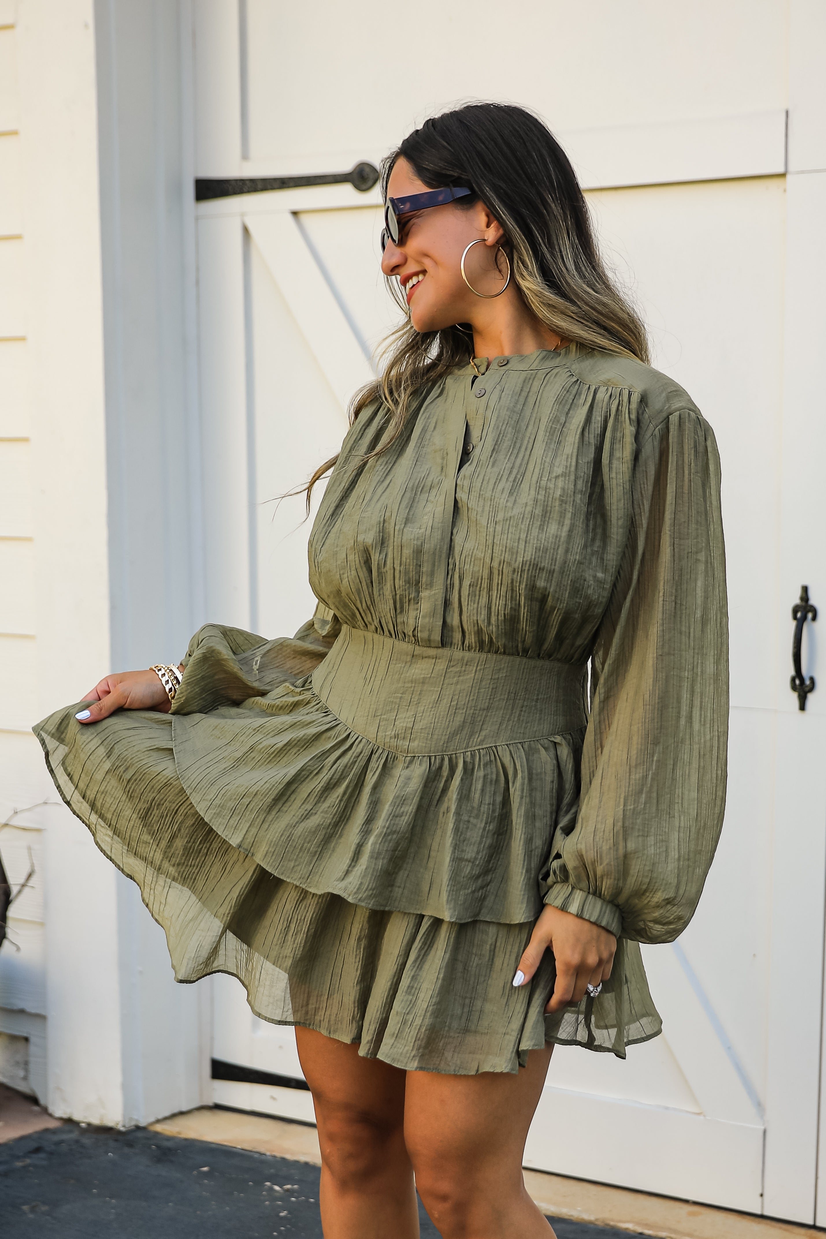 FINAL SALE - Choose Yourself Olive Mini Dress